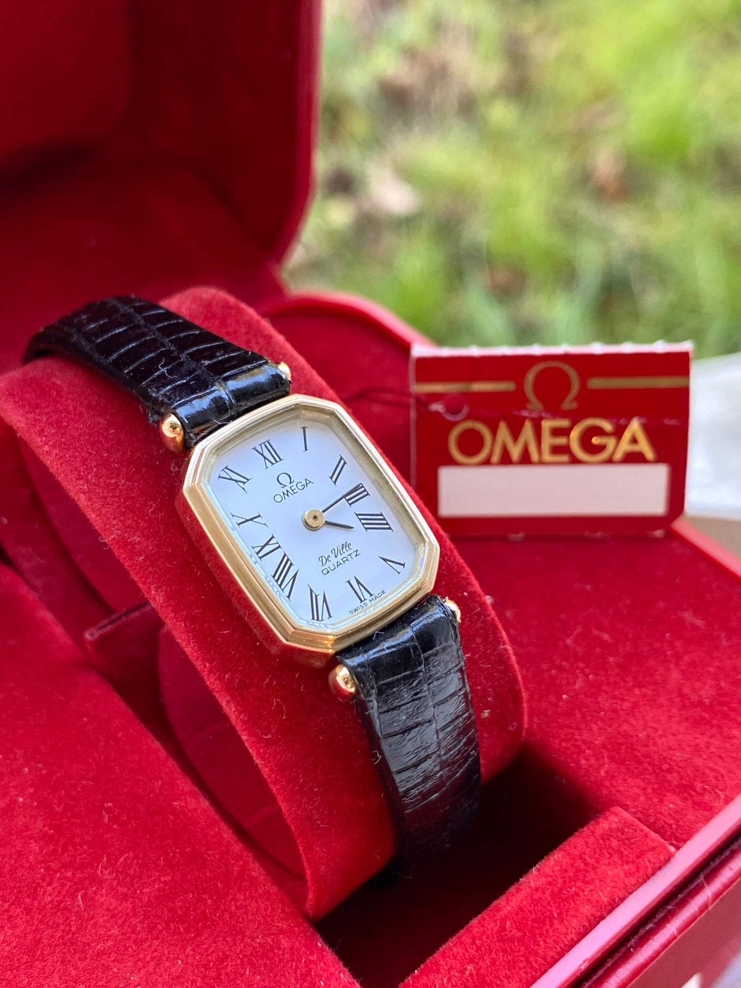 Omega DeVille Lady Quartz GoldFilled 10k - Cal.1130 Montre Dame Neuve NOS - Bracelet + Boîte + Boucle - 1980