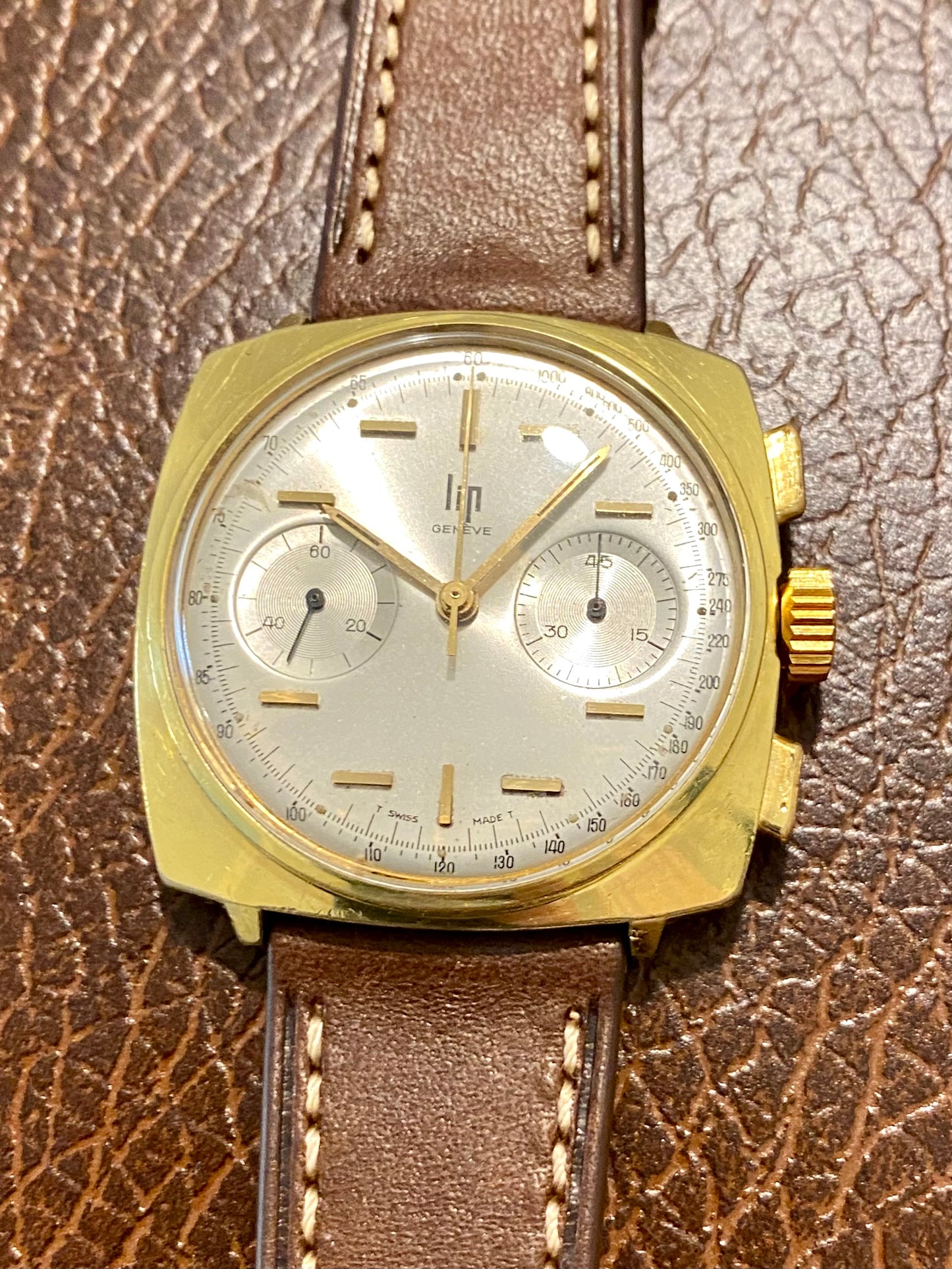 LIP Genève Chronograph RCH830 Montre Vintage Mécanique Swiss "Top Time" 1960