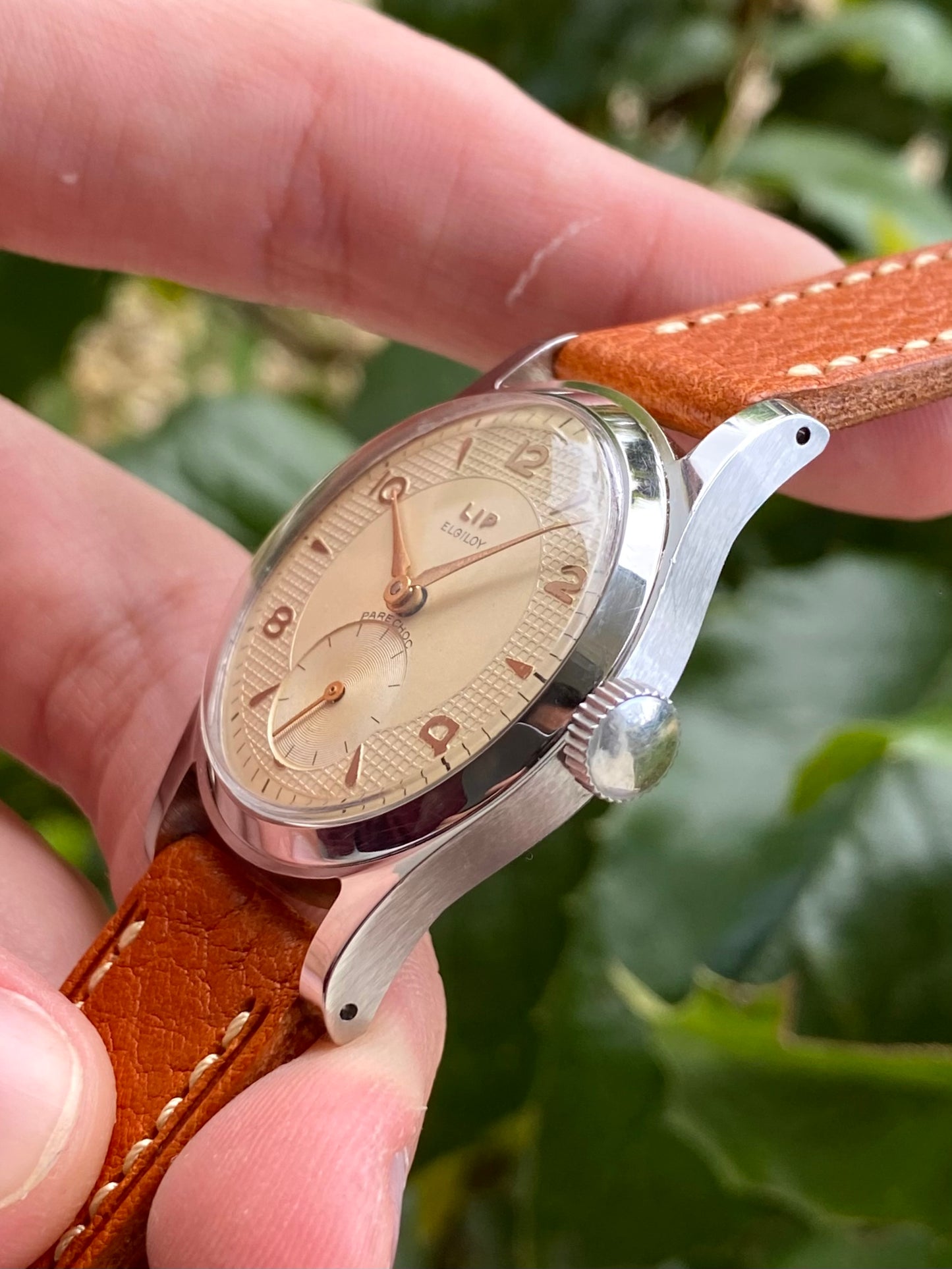 LIP Elgiloy PareChoc R25 Montre Vintage Mécanique France 1960