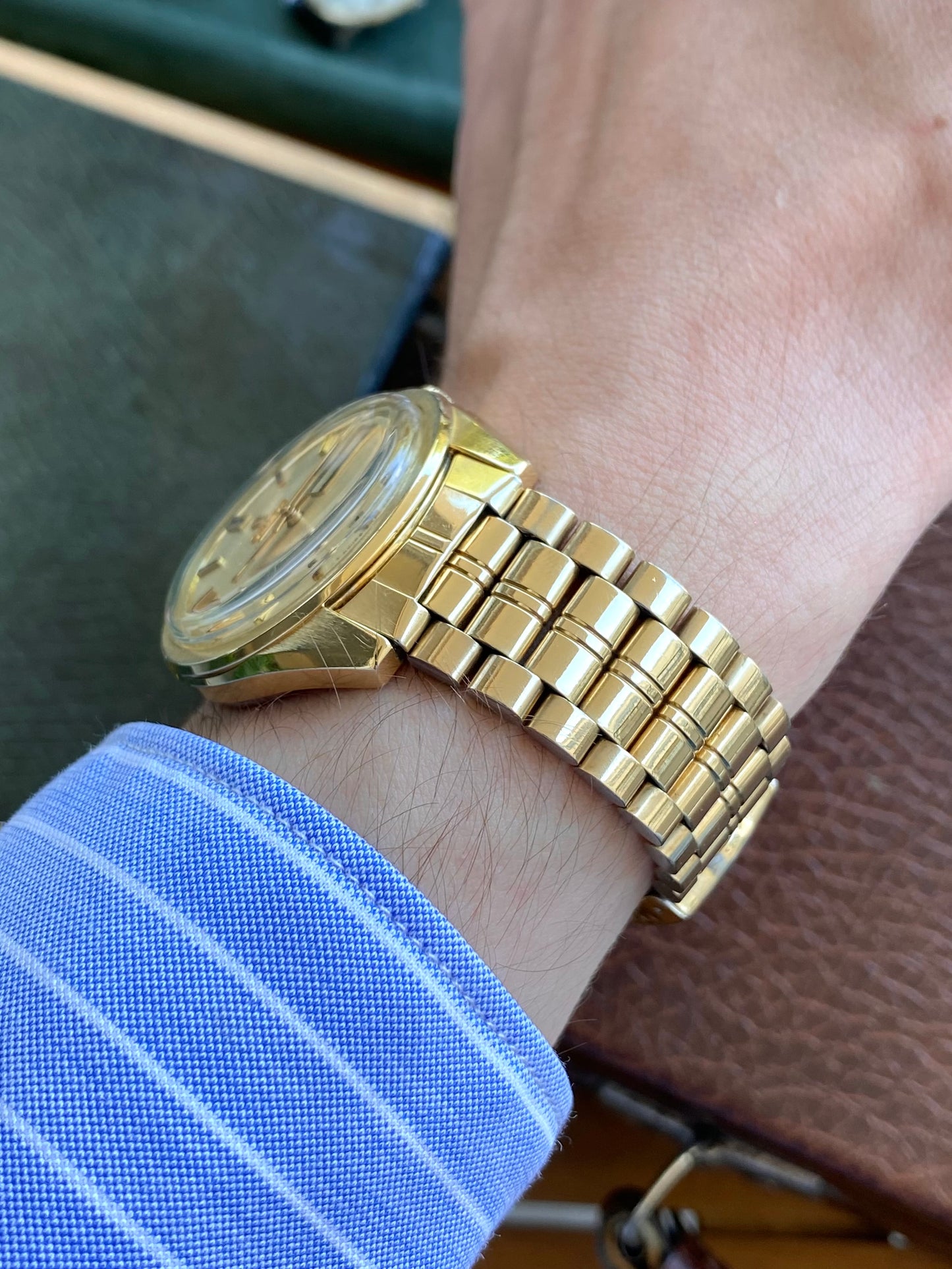Omega Seamaster Chronometer Automatic - Ref. 168.023 Plaqué Or Bracelet 1069 - Montre Vintage Mécanique Calendrier Cal. 751 - 1968