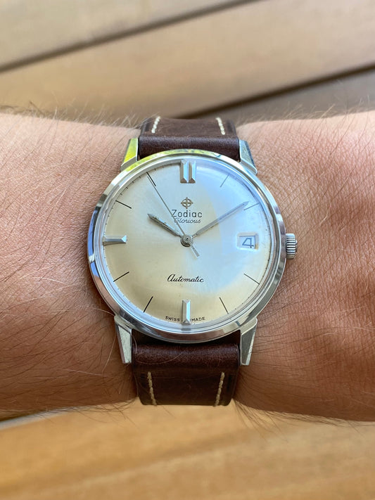 Zodiac Glorious Automatic Date - Montre Vintage Suisse Mécanique Cal.70-72 - 1960