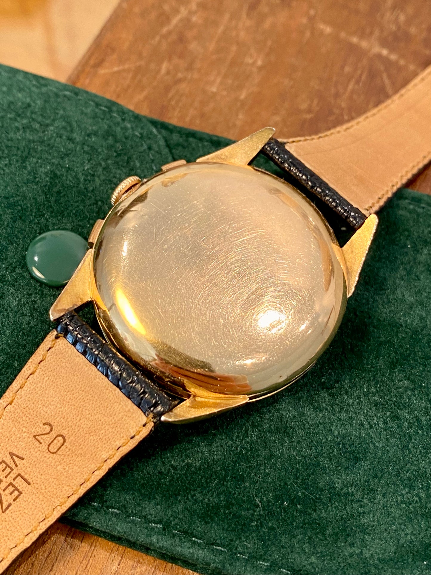 Lorenz Chronographe 18k Or Rose Nid d’abeille ￼Montre Vintage Mécanique 1950