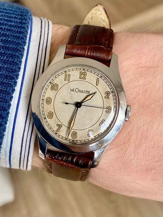LeCoultre Militaire Montre Vintage Cal.450c Mécanique - Aiguilles Losange - 1940