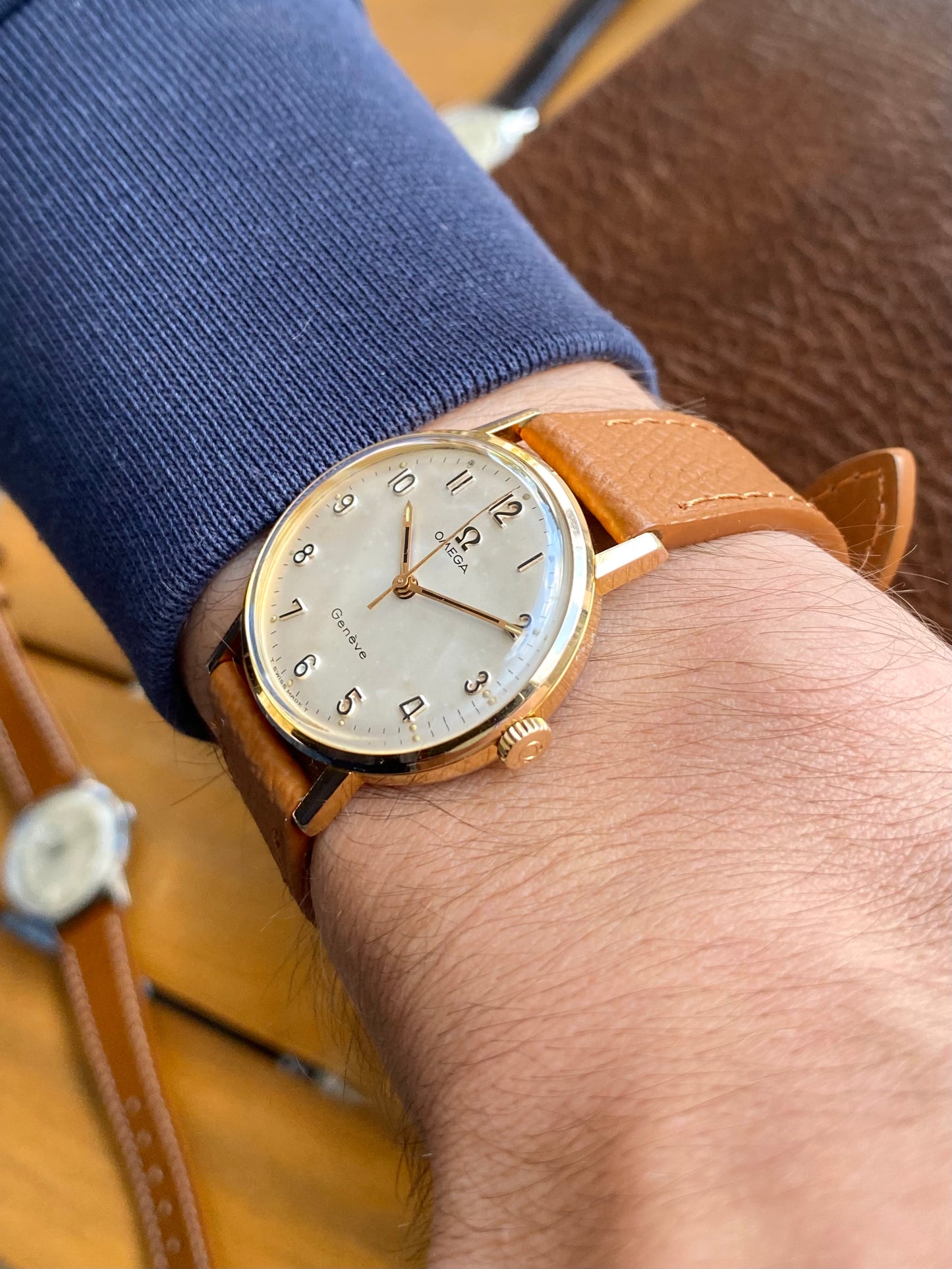 Omega Genève Cal.601 Plaqué Or Montre Vintage Mécanique Ref. 131.018 - 1967