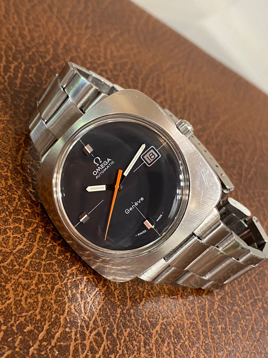 Omega Genève Automatic 166.081 Cal.565 Cadran Noir Racing Montre Vintage Mécanique 1969