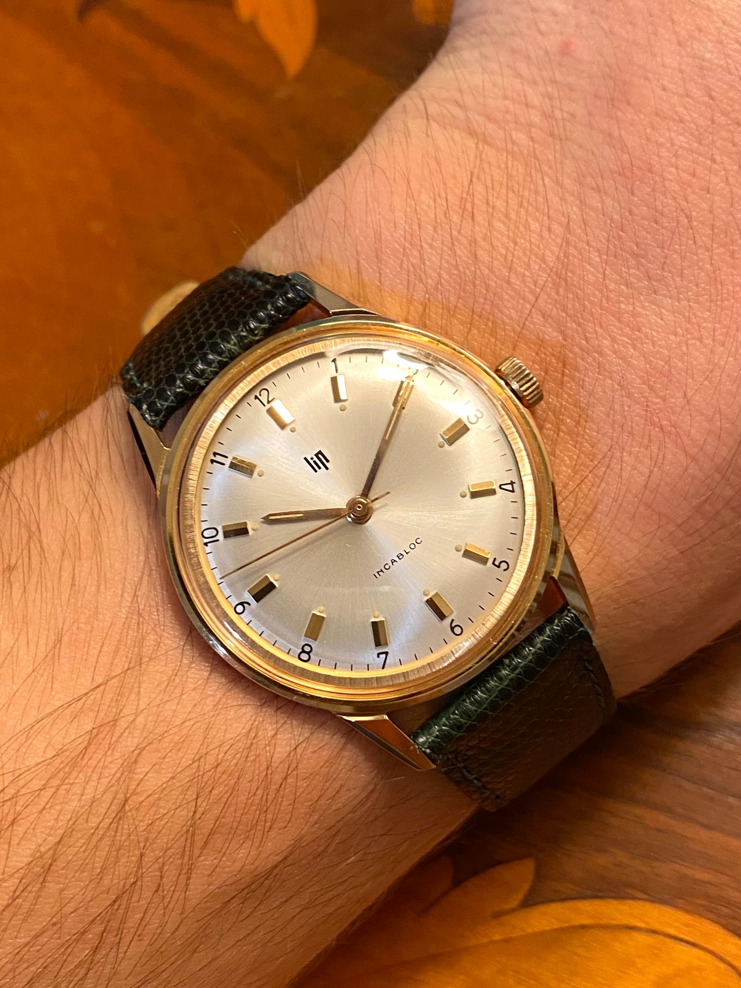 LIP Montre Vintage Mécanique Cal. R136f Plaqué Or 1960