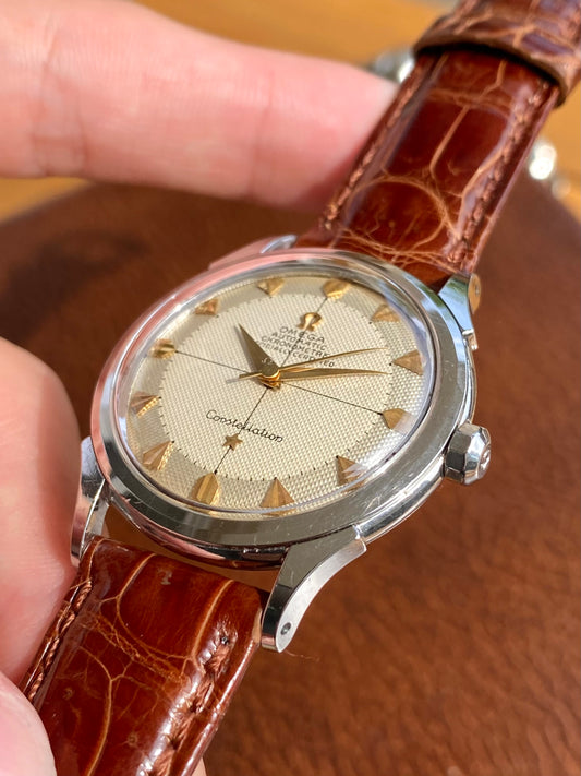 Omega Constellation Chronomètre Automatic Pie-Pan HoneyComb Nid d’Abeille - Montre Vintage Bumper Cal.354 - 1953