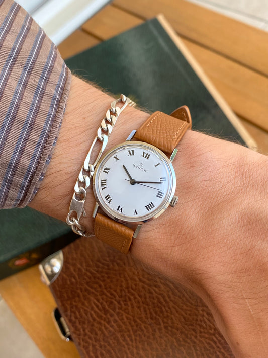 Zenith Suisse Montre Vintage Mécanique Calibre 2542 - Chiffres Romains - 1960 + Boucle