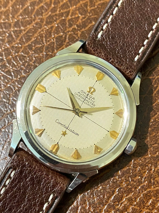 Omega Constellation Chronomètre Automatic Pie-Pan HoneyComb Nid d’Abeille - Montre Vintage Bumper Cal.354 - 1953