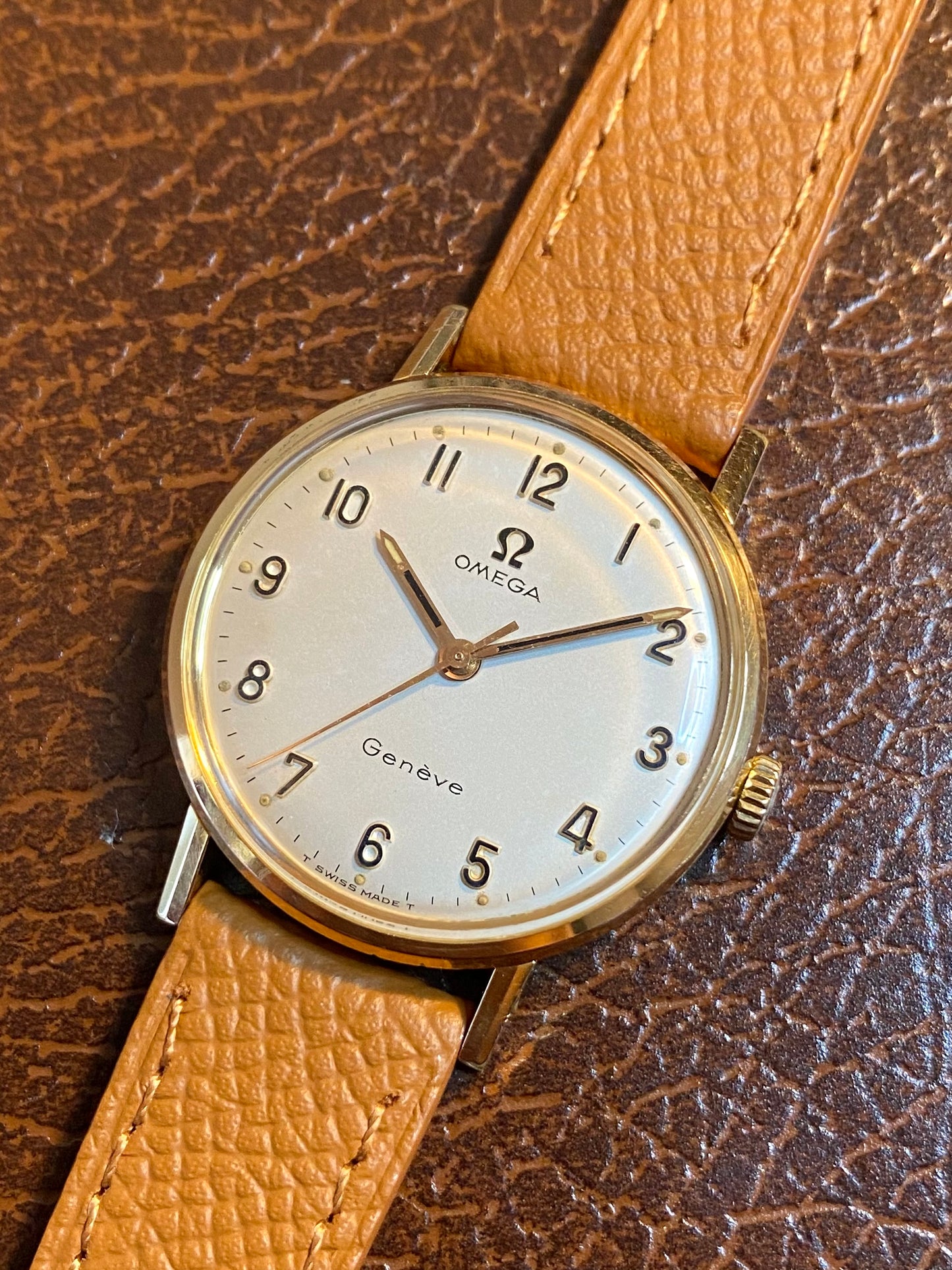 Omega Genève Cal.601 Plaqué Or Montre Vintage Mécanique Ref. 131.018 - 1967