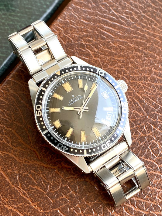Zenith Skin Diver - Montre Vintage Plongée Automatic Cal. 2542PC 1960