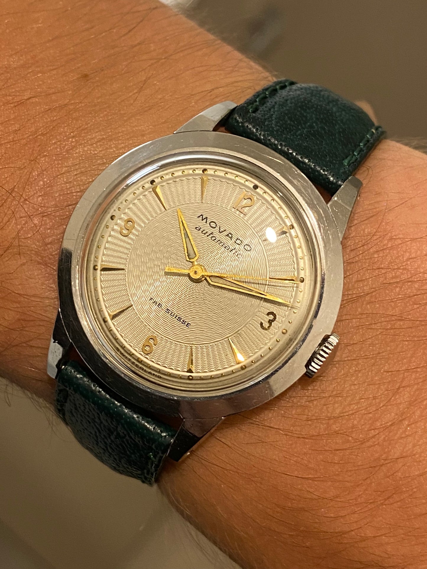 Movado Bumper Automatic C221a F.Borgel Case Montre Vintage 1940