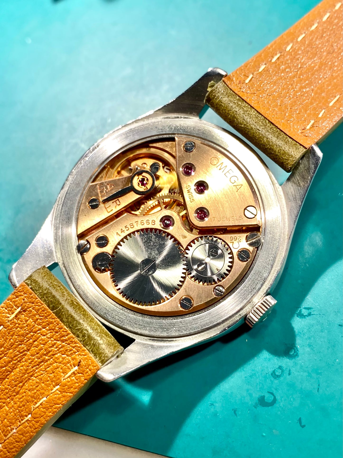 Omega Oversize 38,5mm Ref.2505-30 Montre Vintage Mécanique Cal.266 Jumbo 1955
