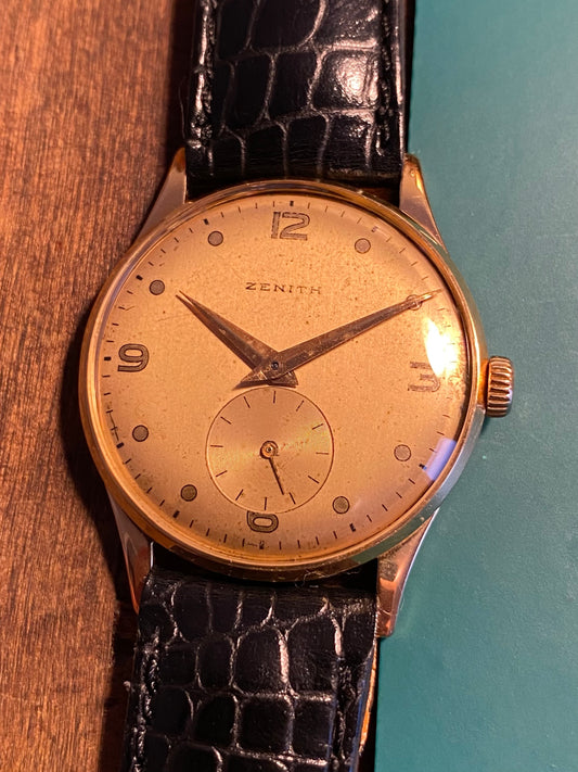 Zenith Cal.106 Or Rose 18k Montre Vintage Mécanique 1940