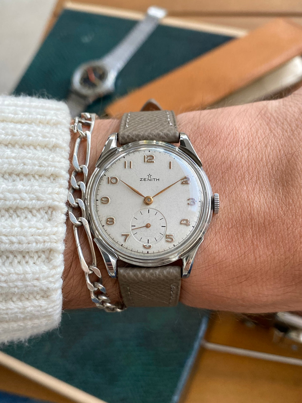 Zenith Cal. 106 Montre Vintage Mécanique Acier 1950