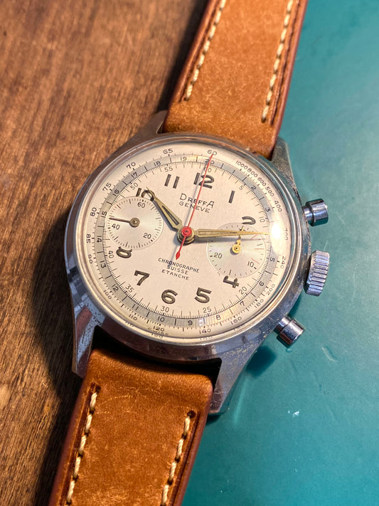 Dreffa Genève Chronograph Landeron 151 Montre Vintage Mécanique 1960