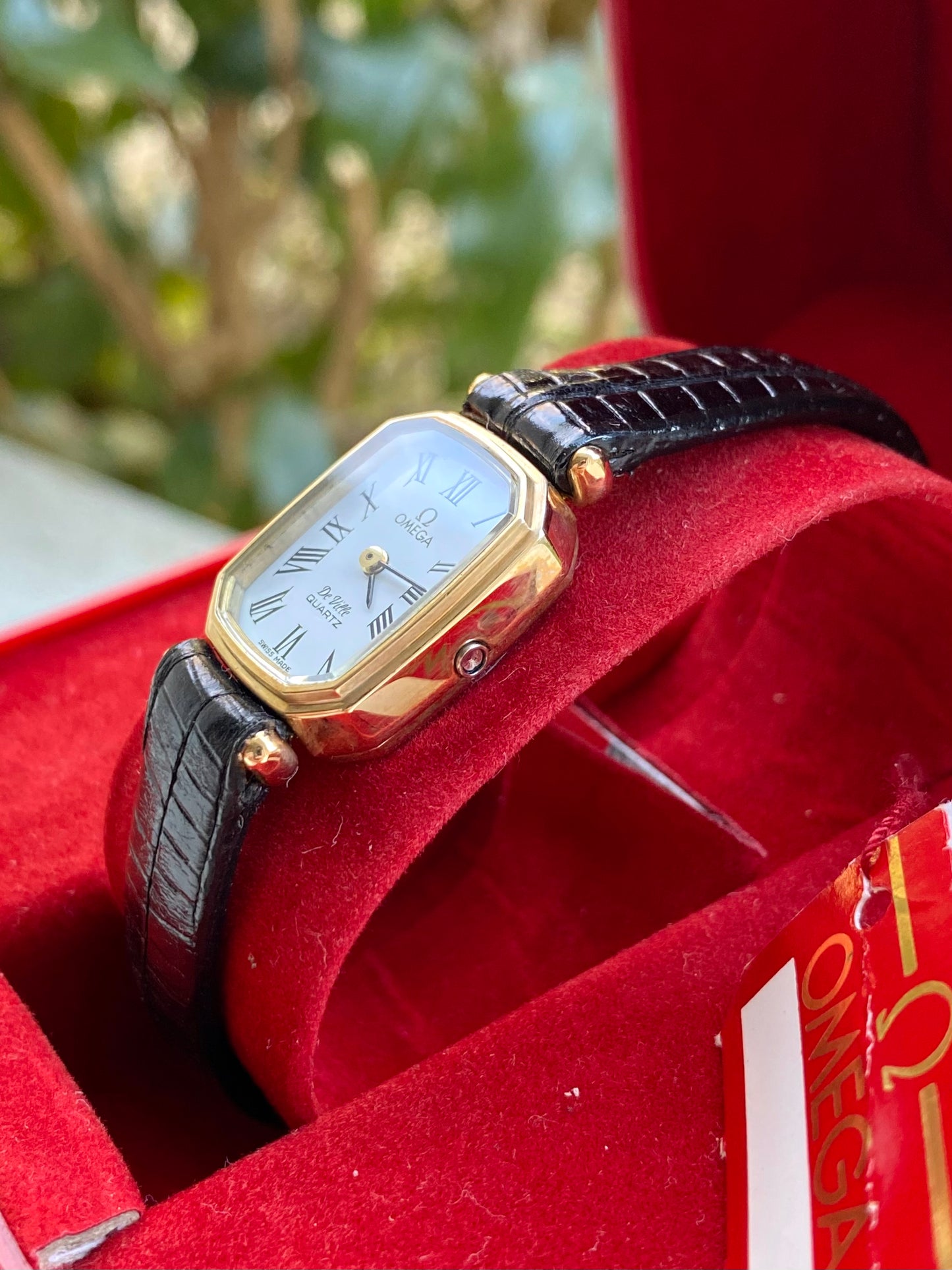 Omega DeVille Lady Quartz GoldFilled 10k - Cal.1130 Montre Dame Neuve NOS - Bracelet + Boîte + Boucle - 1980