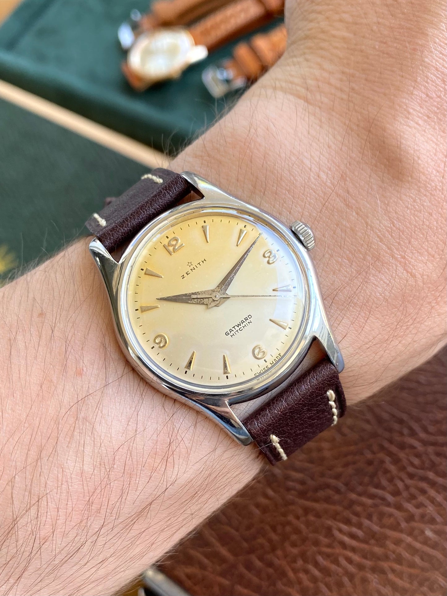Zenith Pilot - Double Signature Gatward Hitchin - Cal. 120 Montre Vintage Mécanique 1950