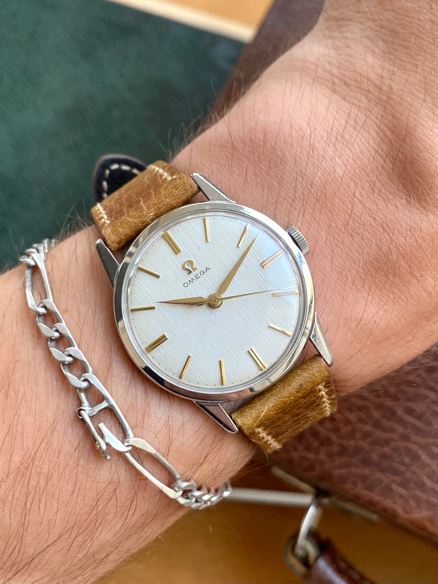 Omega Cal.285 - Montre Vintage Mécanique Ref.14714-1SC Acier - Cadran LIN 1960
