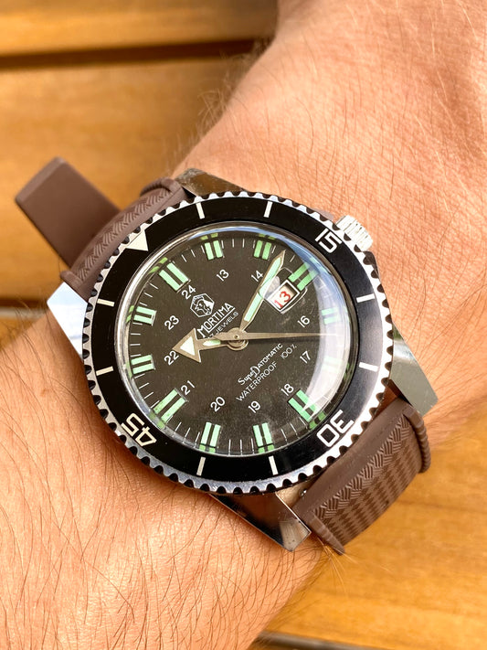 Mortima SuperDatomatic Montre Vintage Française Mécanique Diver Plongée 1970
