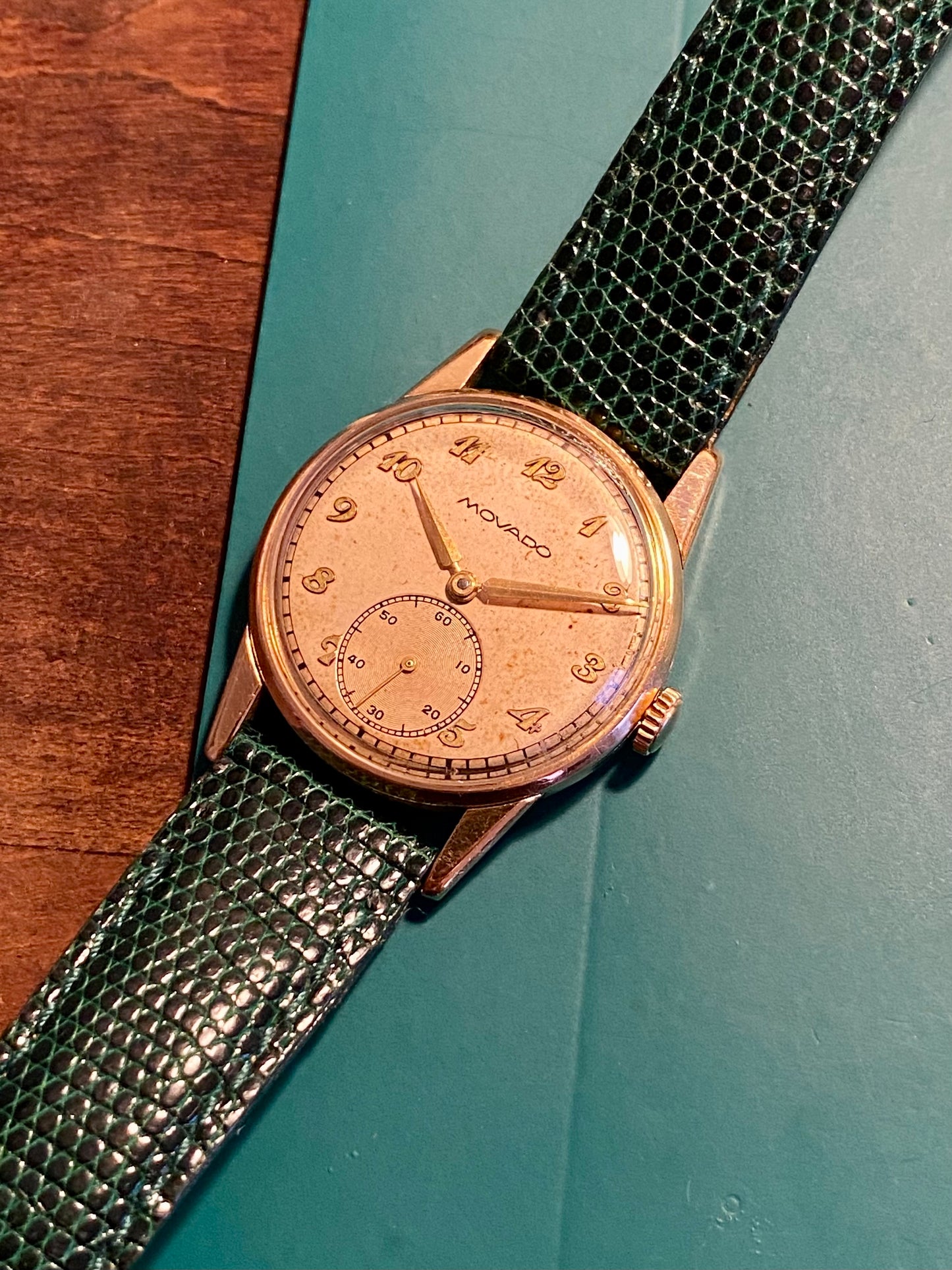 Movado Cal.75 Or Jaune 18k 750/1000 Montre Vintage Mécanique Breguet Dial 1940
