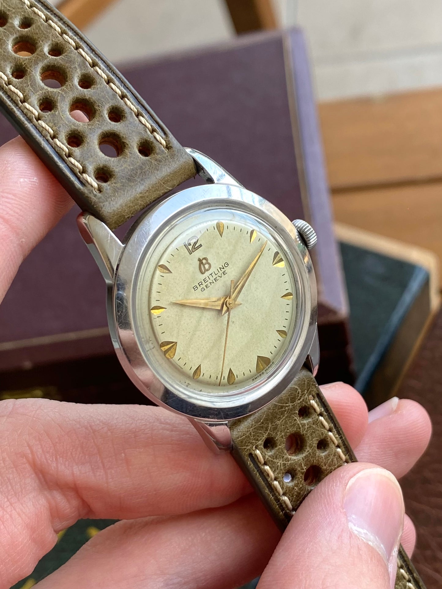 Breitling Genève 2907 - Montre Suisse Vintage Mécanique en Acier - Calibre FHF 28 - 1960