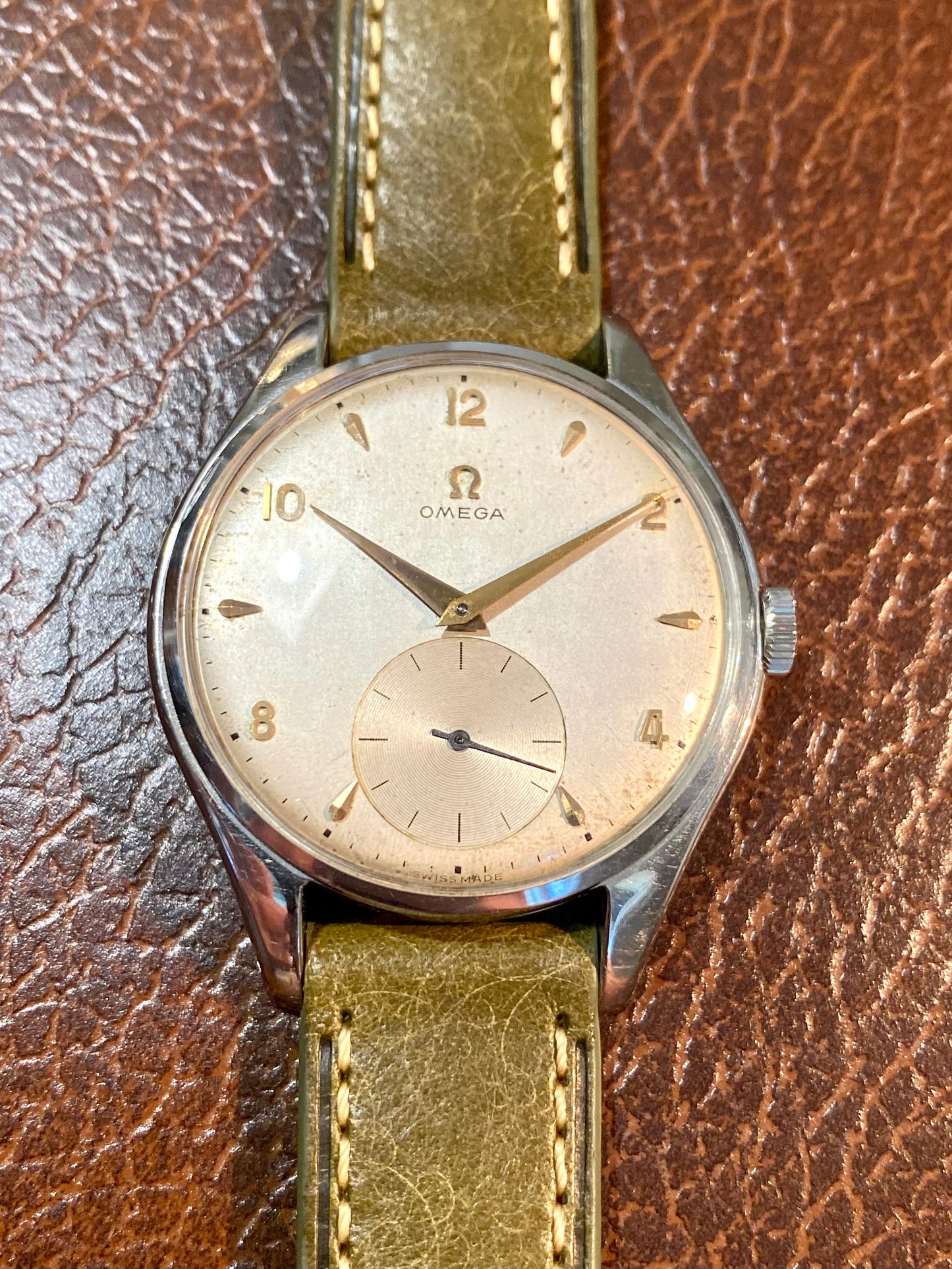 Omega Oversize 38,5mm Ref.2505-30 Montre Vintage Mécanique Cal.266 Jumbo 1955