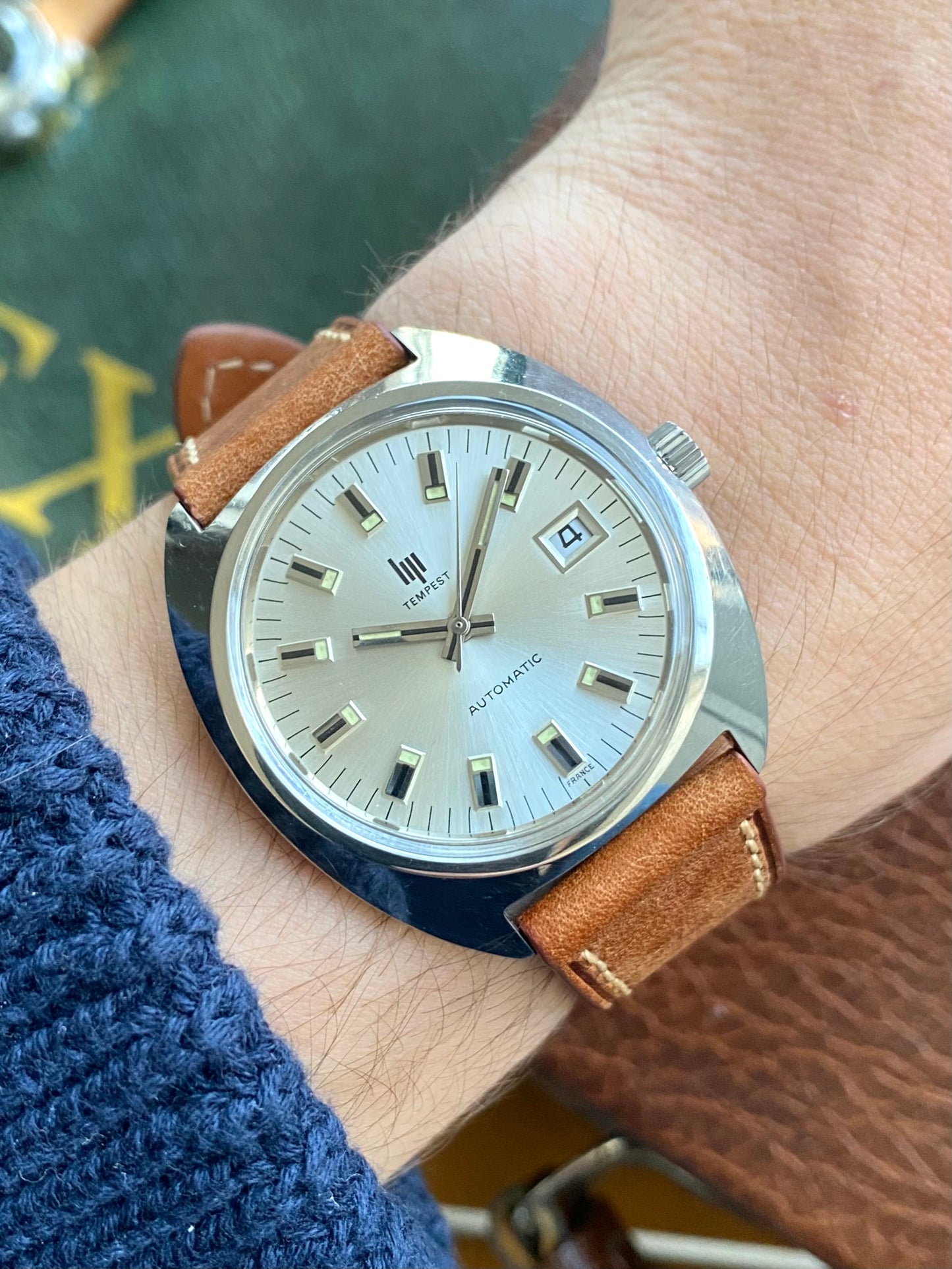 LIP Tempest Automatic Date - Duromat 7525/2 - Montre Vintage Mécanique Acier 1970