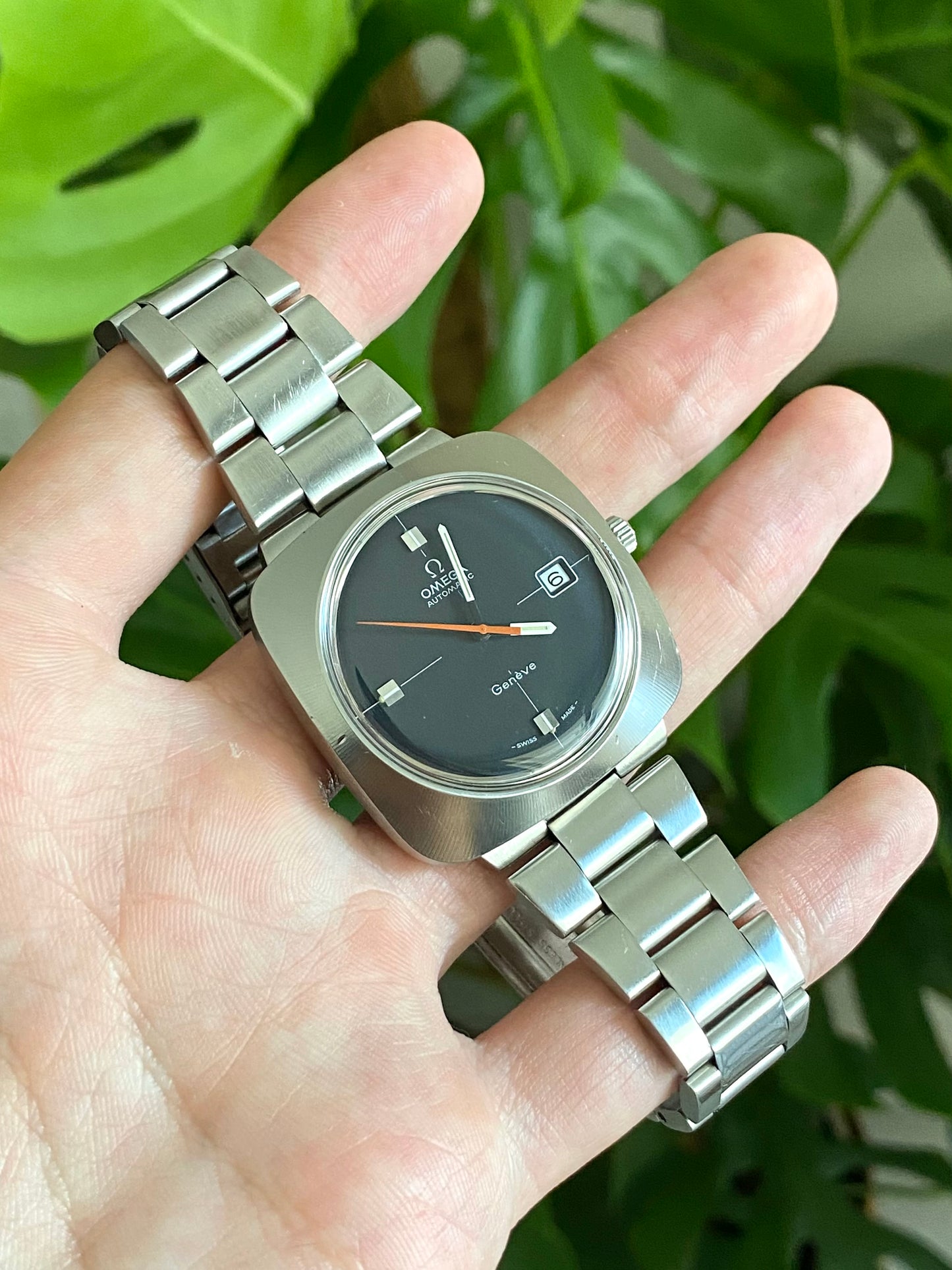 Omega Genève Automatic 166.081 Cal.565 Cadran Noir Racing Montre Vintage Mécanique 1969