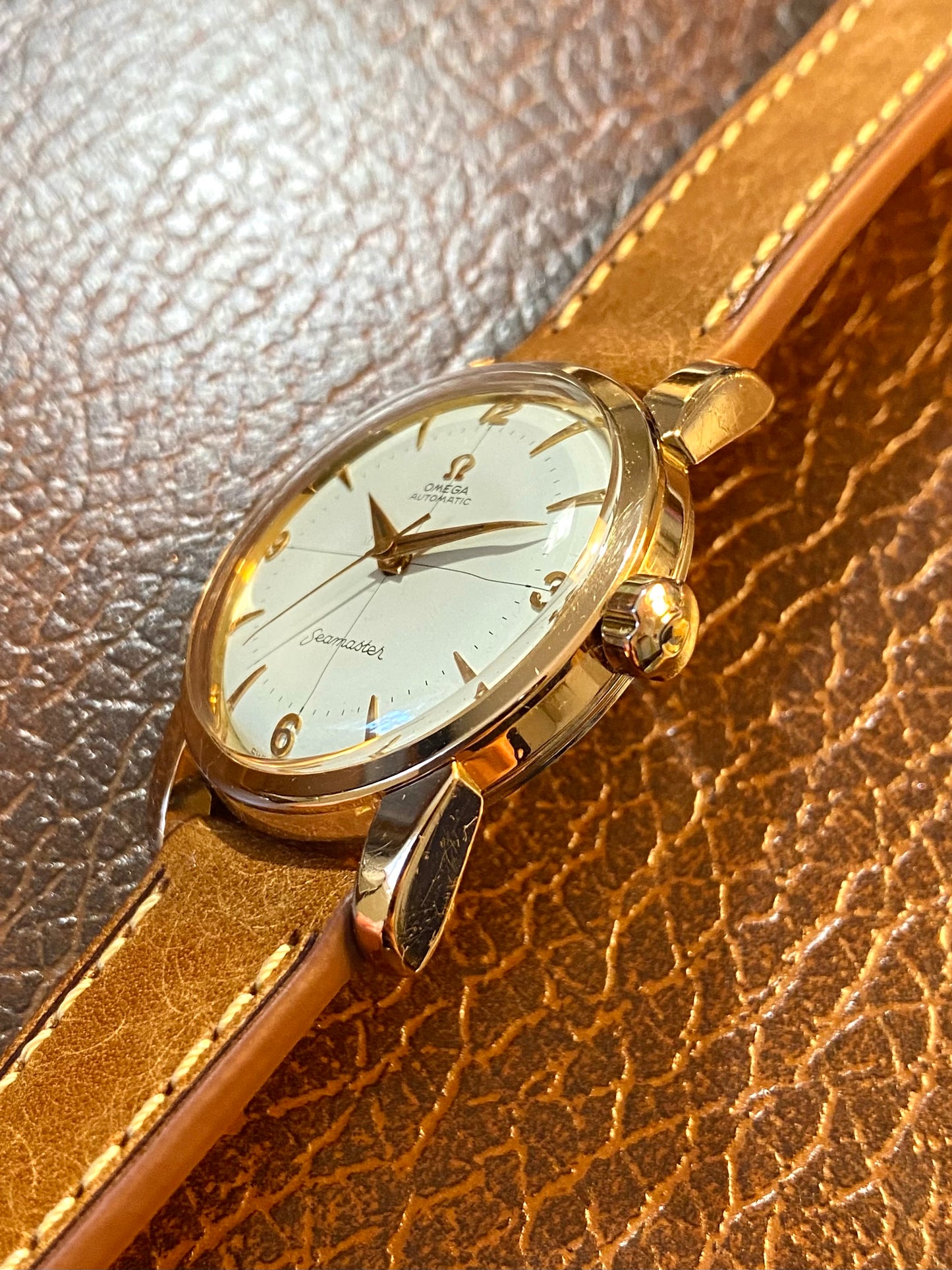 Omega Seamaster Automatic "Cross Hair" Plaqué Or Ref.2848 Montre Vintage Mécanique Cal.501 - 1957