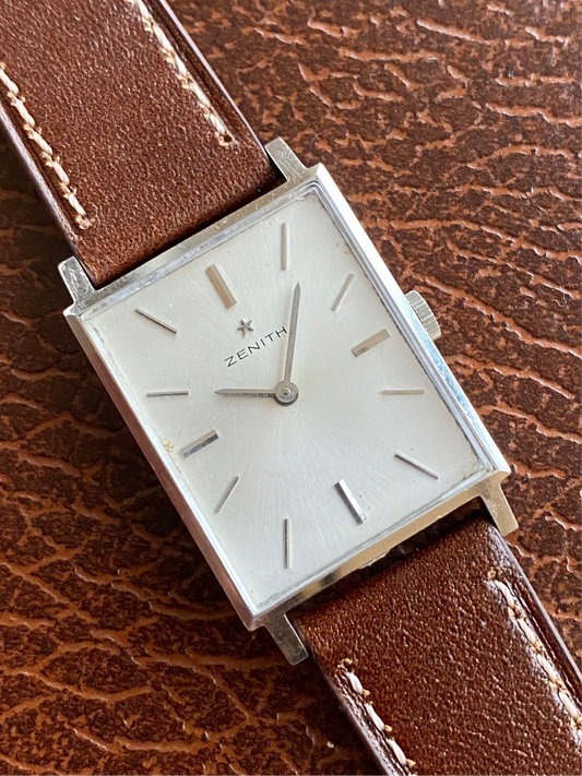 Zenith Tank Montre Rectangle Acier - Mouvement Mécanique - 1960