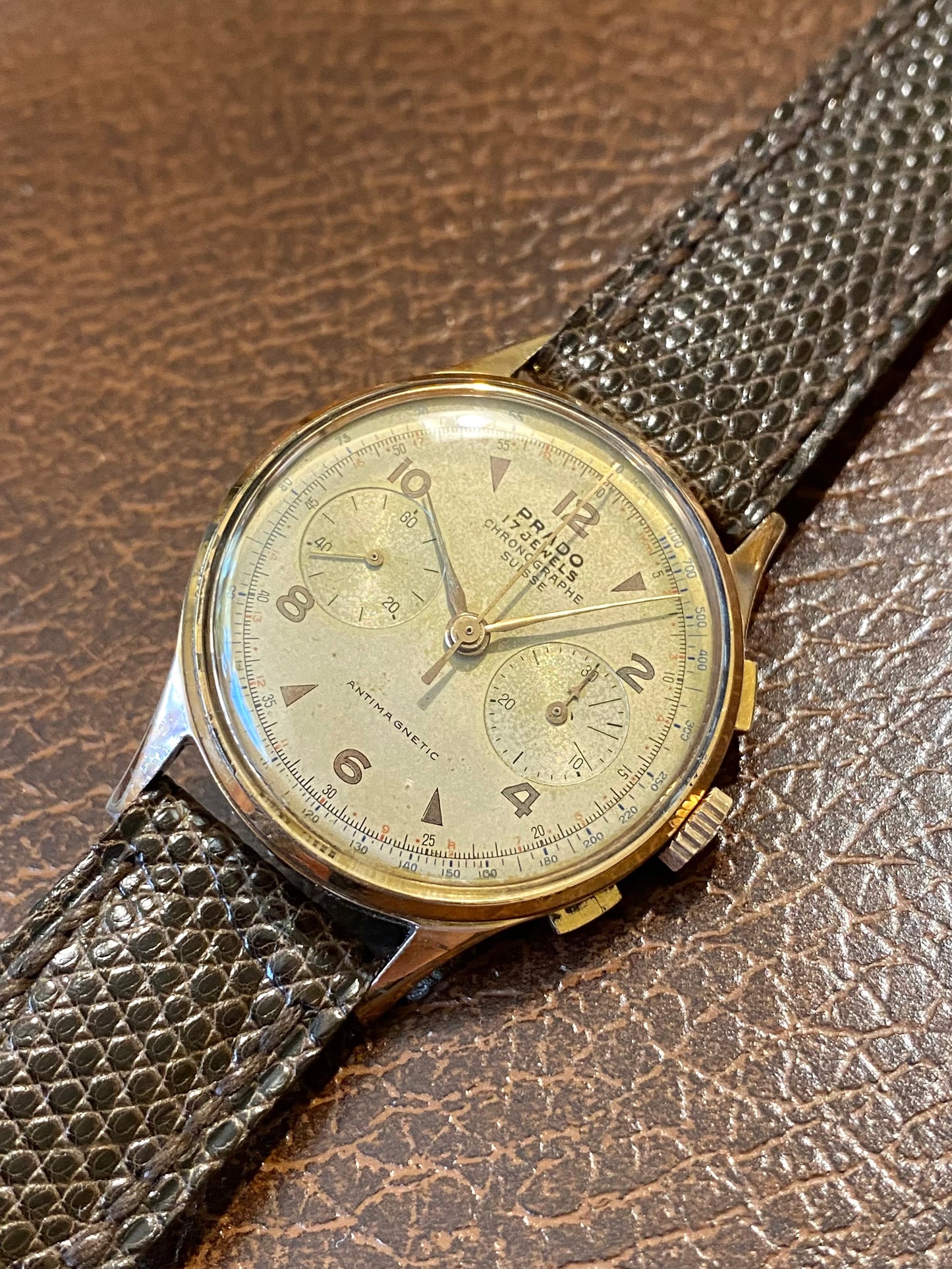 Prado Chronographe Suisse Montre Vintage Mécanique Landeron 51 - 1950