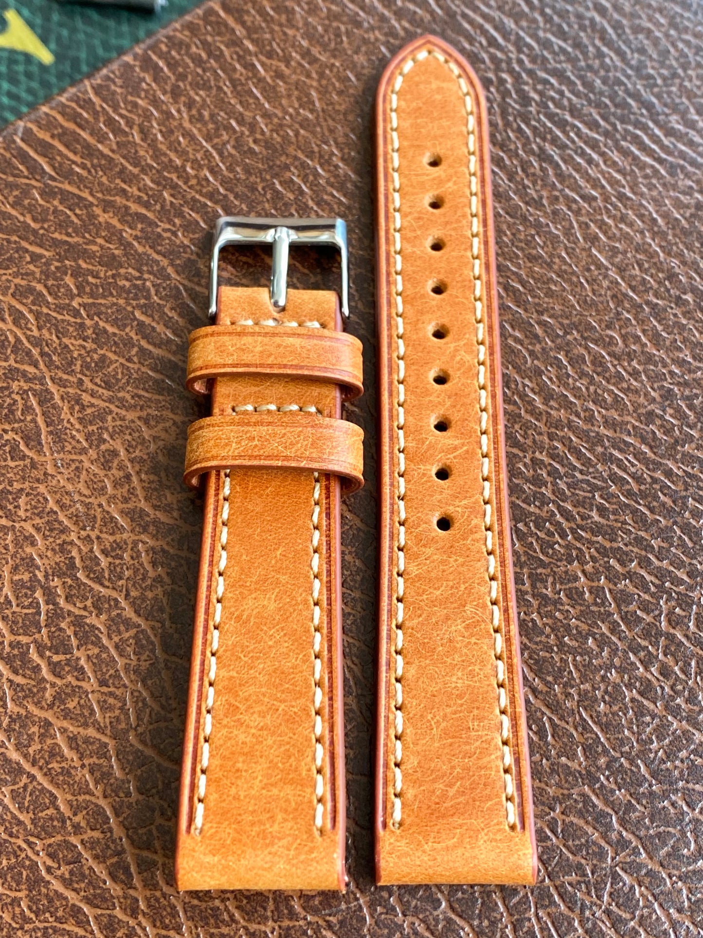 Bracelet de Montre Vintage - BRUN 18mm - Cuir Véritable de Haute Qualité