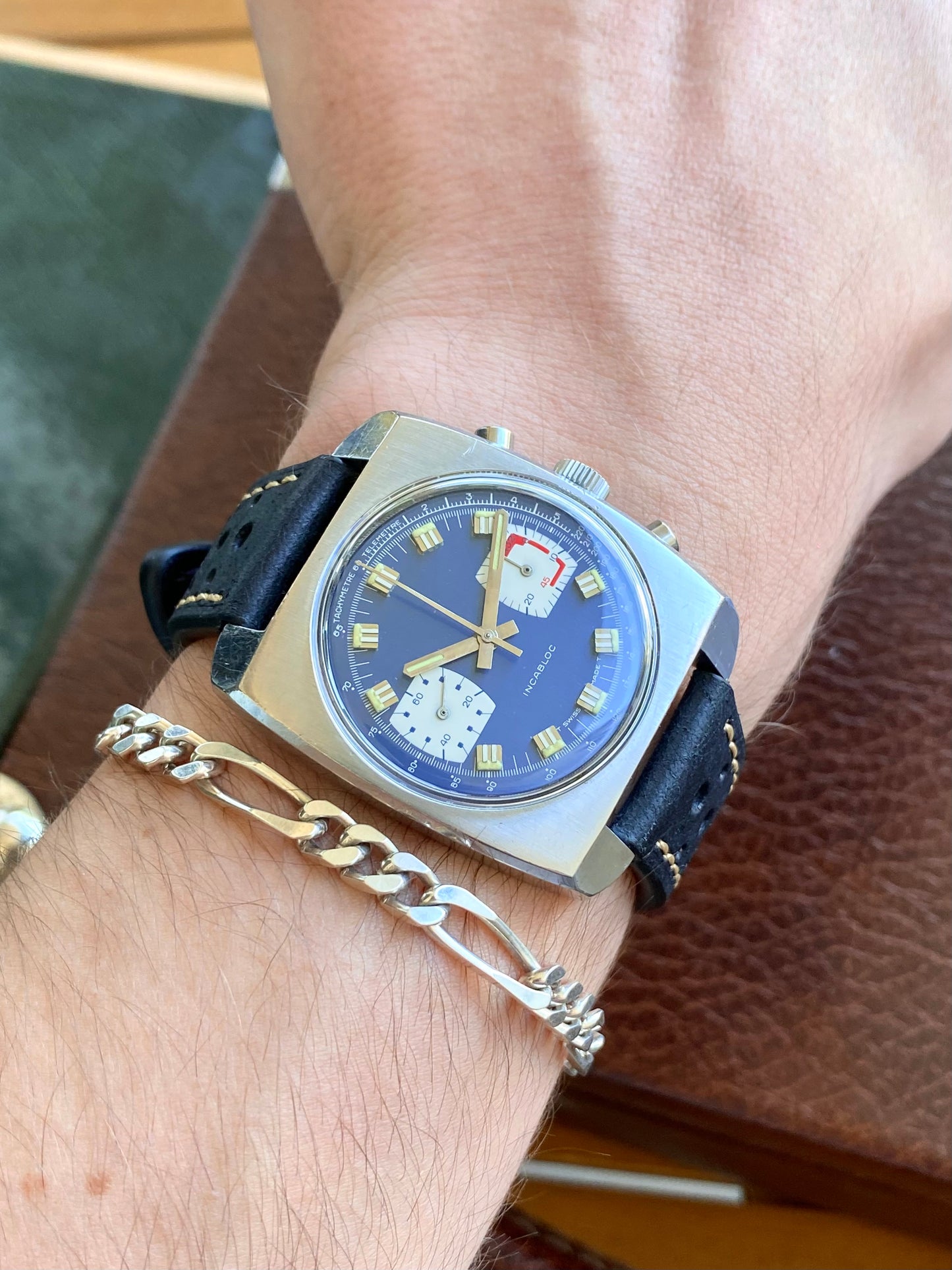 Valjoux 7733 Chronographe Suisse Anonyme - Montre Vintage Mécanique 1970