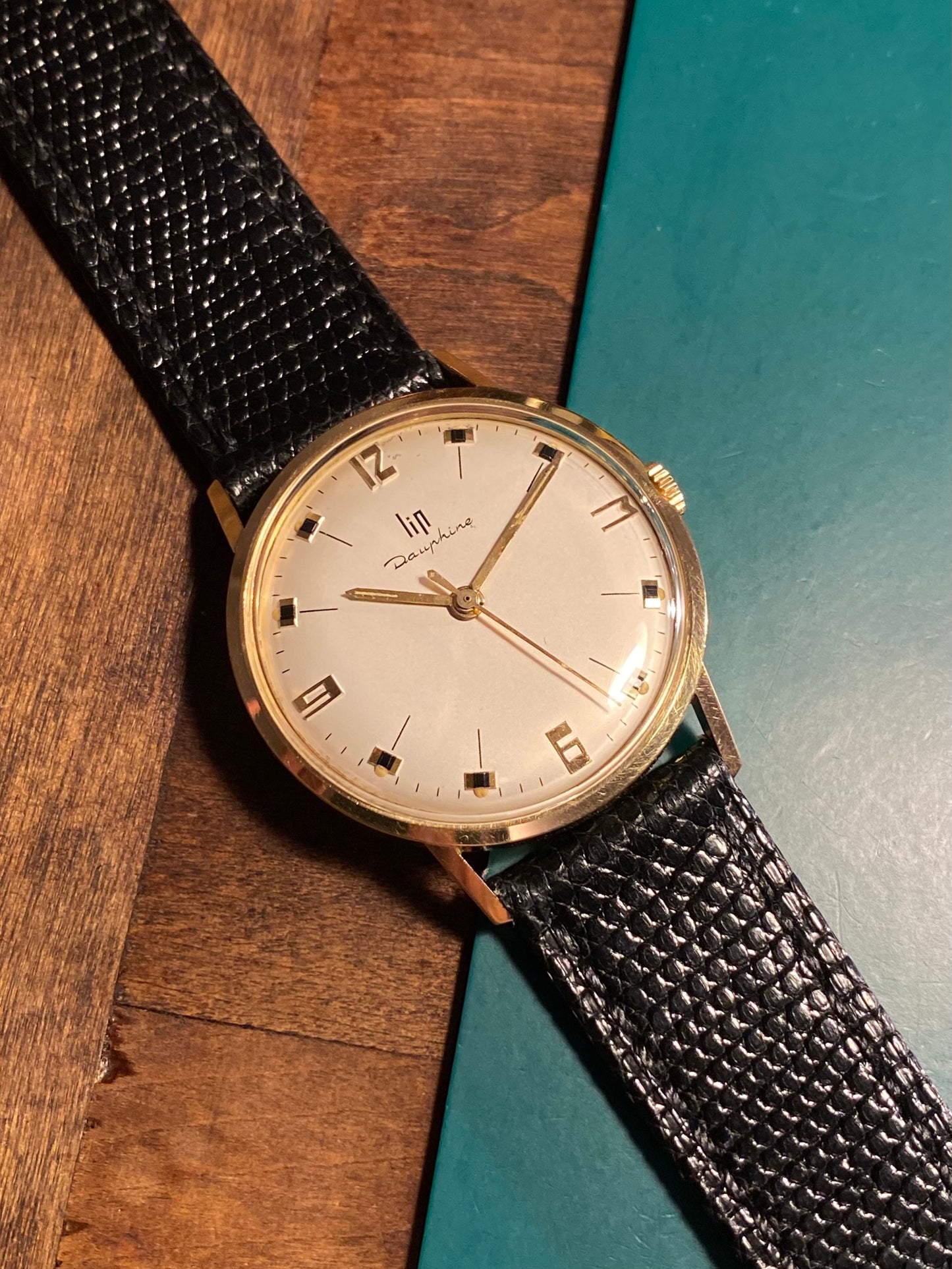 LIP Dauphine Or Jaune 18k 750/1000 Montre Vintage R016 Mécanique 1960