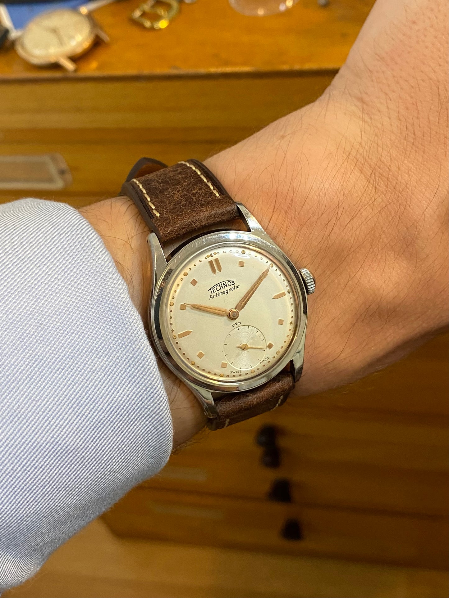 Technos Swiss Montre Vintage Mécanique Acier - 1950