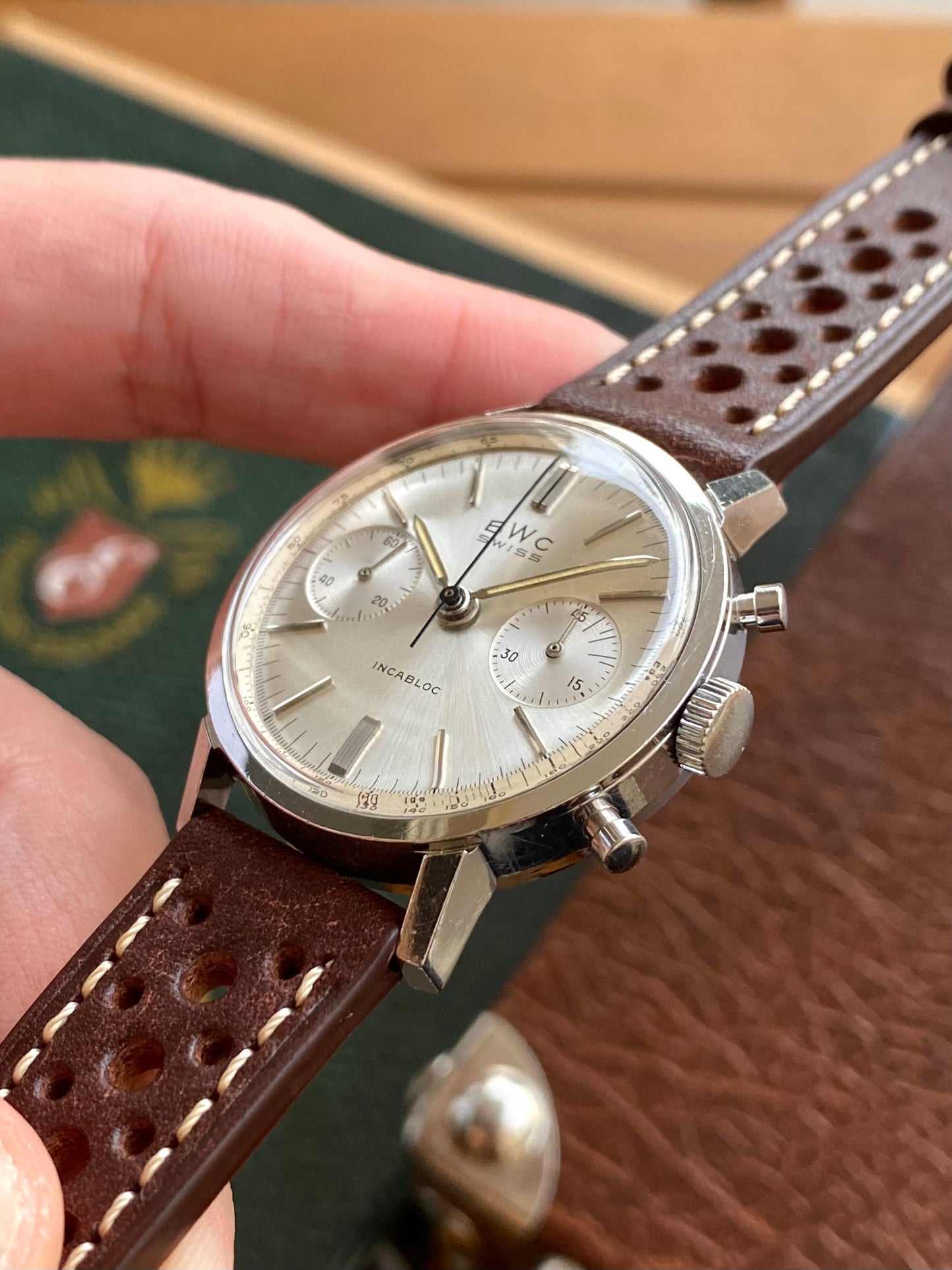 BWC Swiss Montre Vintage Chronographe en Acier - Landeron 248 - 1960