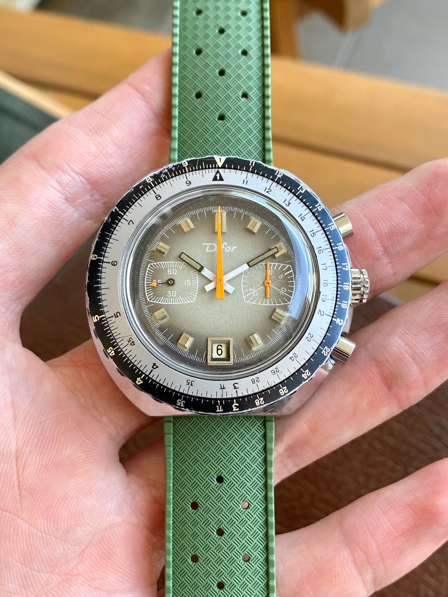 Difor France Montre Chronographe Mécanique Valjoux 7734 de Plongée 1970