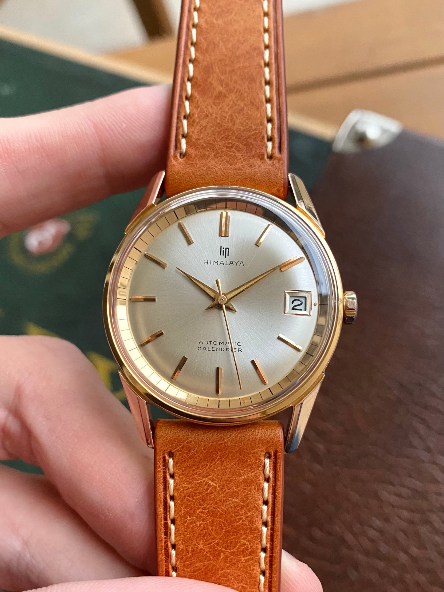 LIP Himalaya Automatic R153 Montre Vintage Mécanique Plaqué Or France 1960