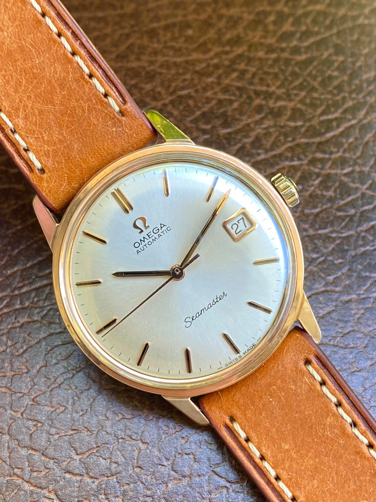 Omega Seamaster Automatic Plaqué Or Montre Vintage Mécanique Cal.562 Ref.186.002 - 1965