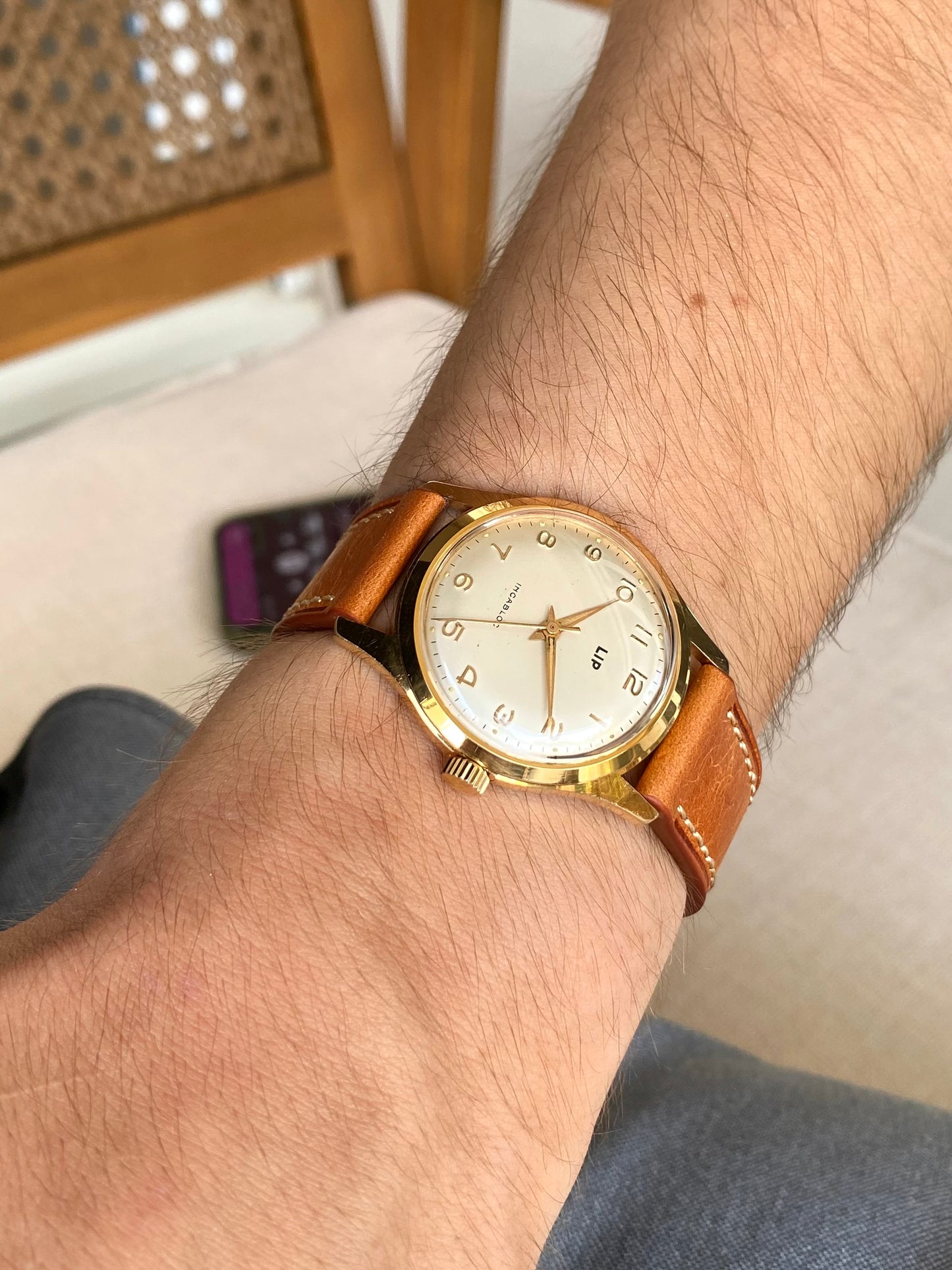 LIP France R23 Montre Vintage Mécanique Plaqué Or 1960