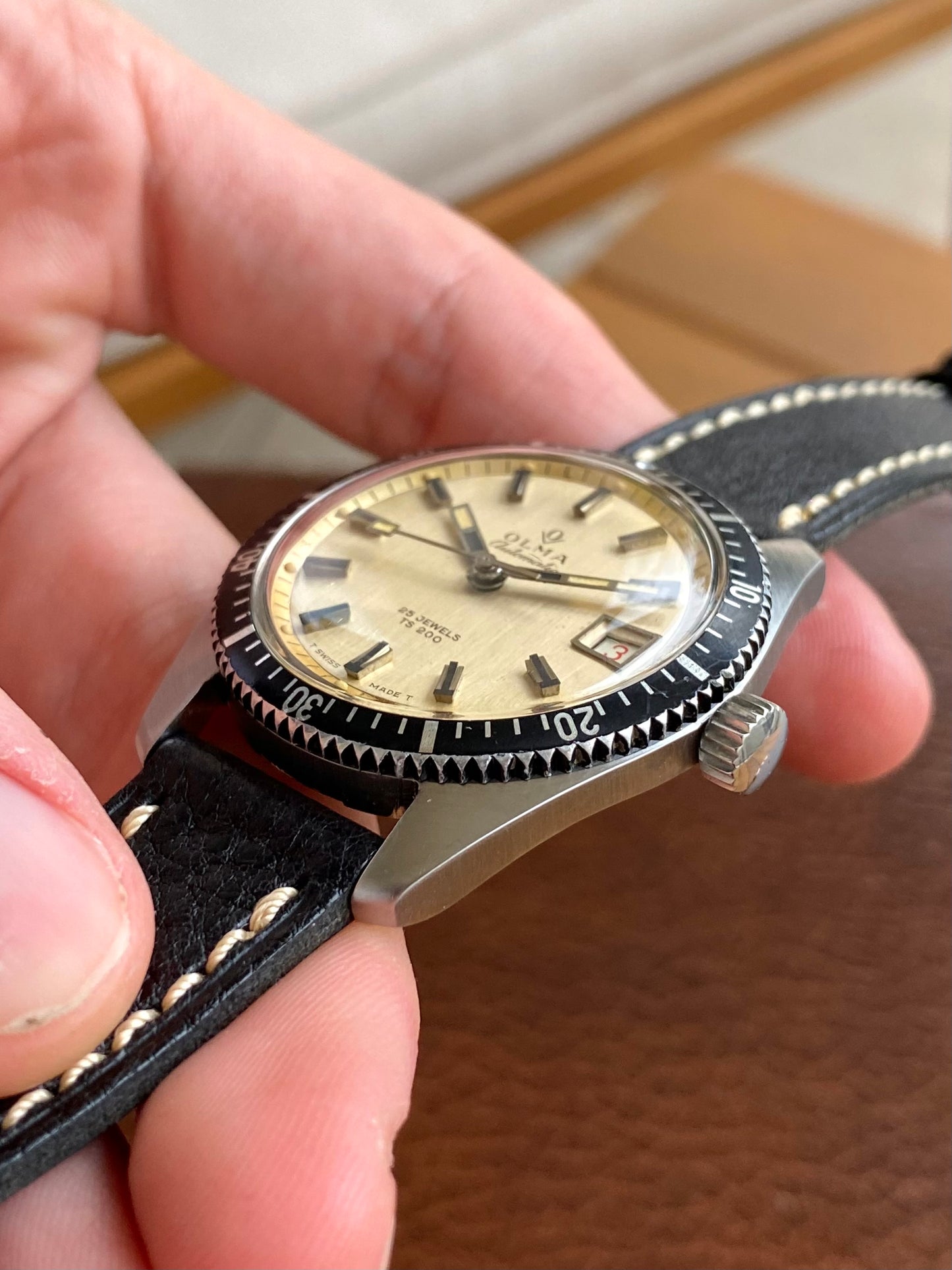 Olma Automatic TS200 Montre Vintage Mécanique Plongée Diver AS1902/03 - 1960