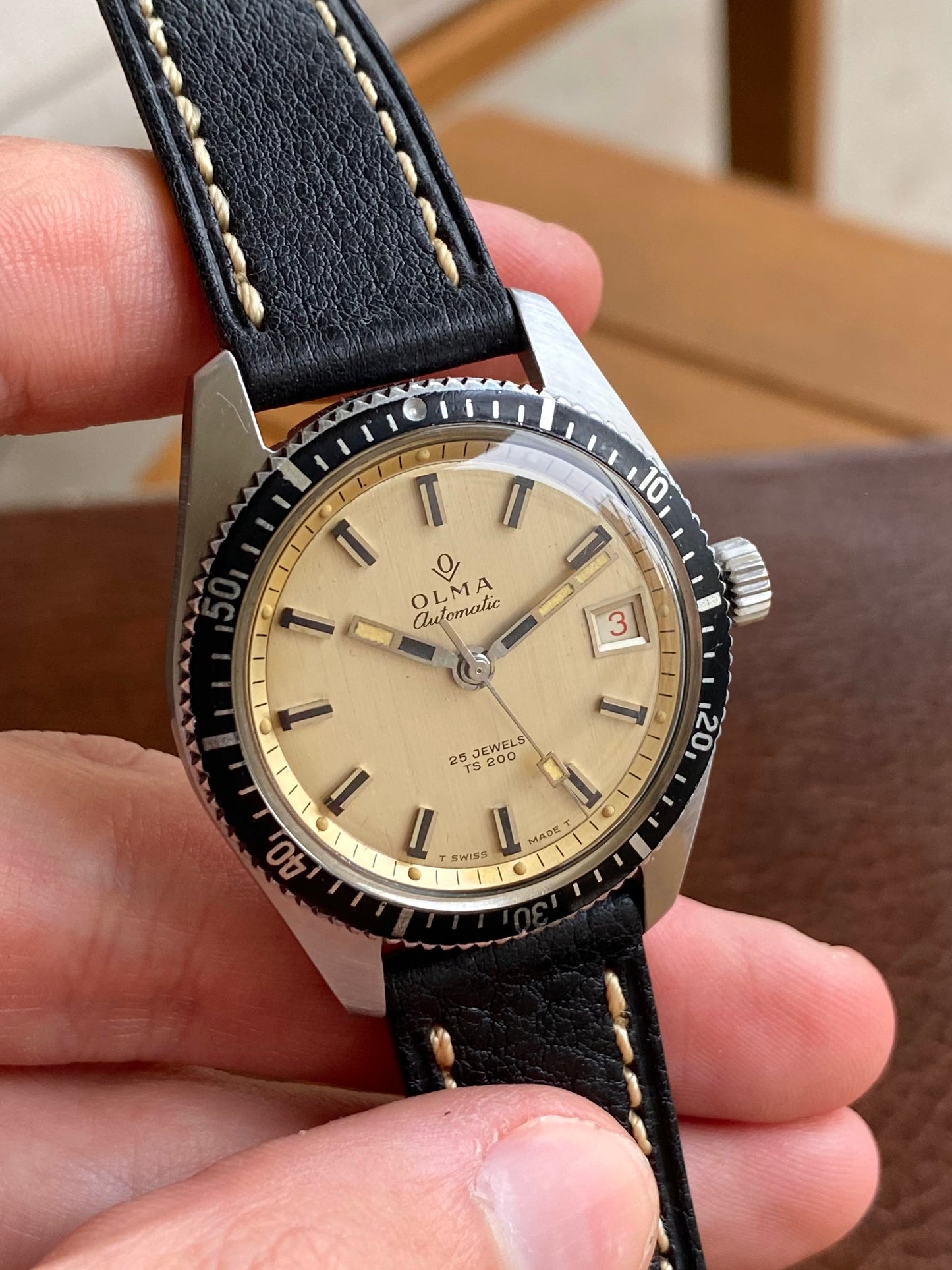 Olma Automatic TS200 Montre Vintage Mécanique Plongée Diver AS1902/03 - 1960