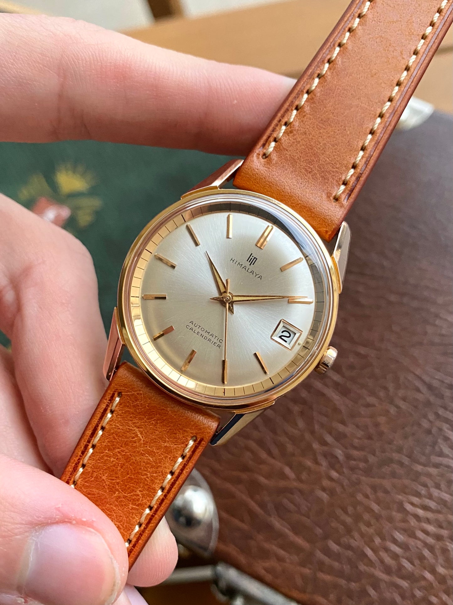 LIP Himalaya Automatic R153 Montre Vintage Mécanique Plaqué Or France 1960