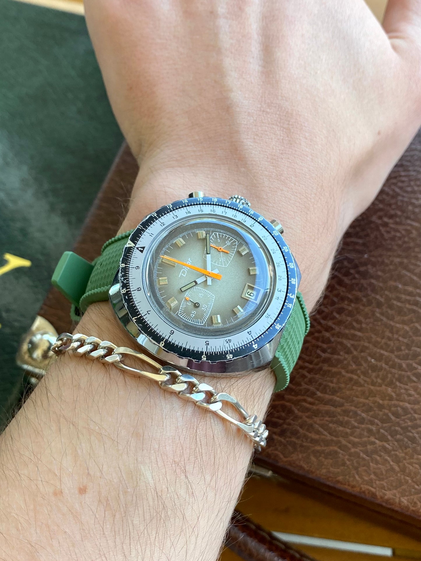 Difor France Montre Chronographe Mécanique Valjoux 7734 de Plongée 1970