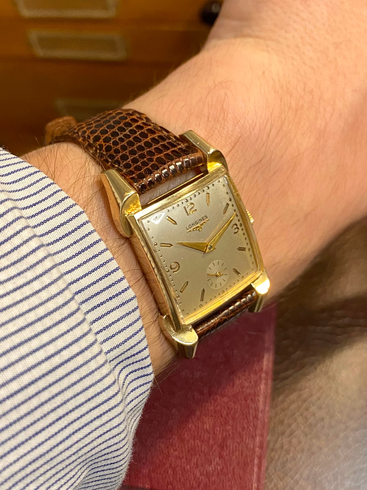 Longines 23z 10k GoldFilled Carré - Montre Vintage Mécanique 1953