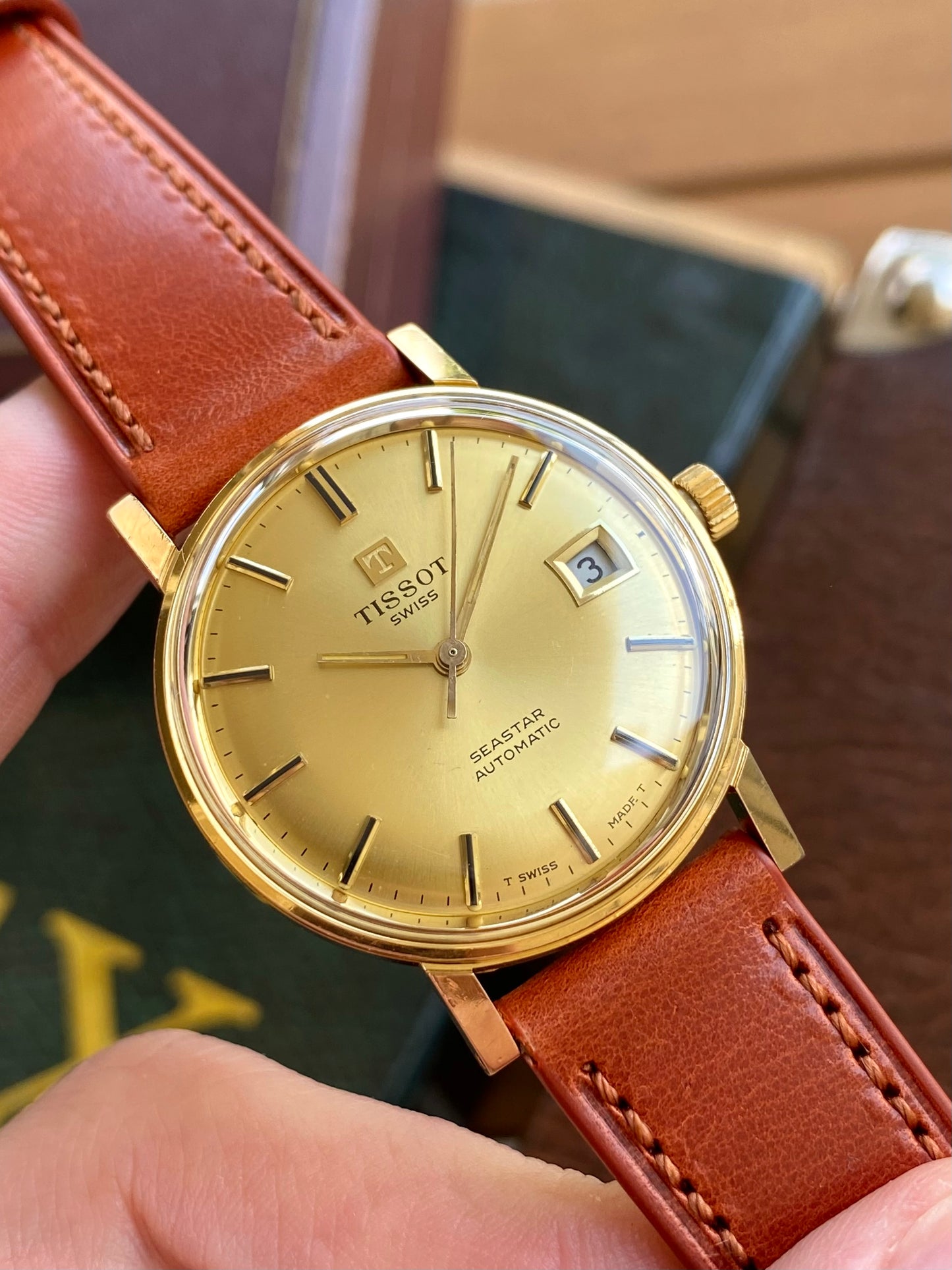 Tissot Seastar Automatic Date - Plaqué Or Cal. 2481 Montre Vintage Mécanique 1960