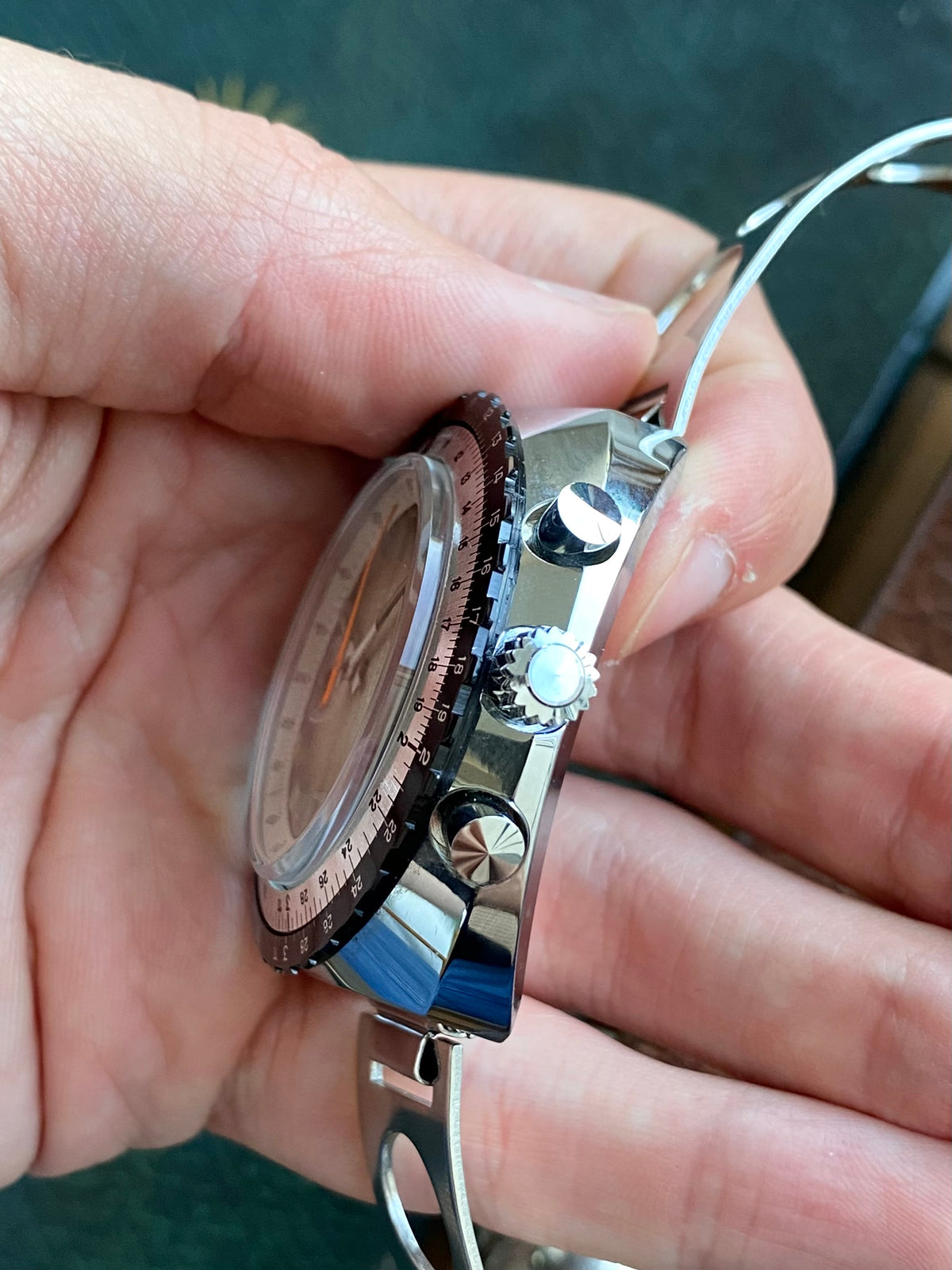 Difor France NOS Neuve Montre Vintage Chronographe Diver Plongée Valjoux 7734 - 1970