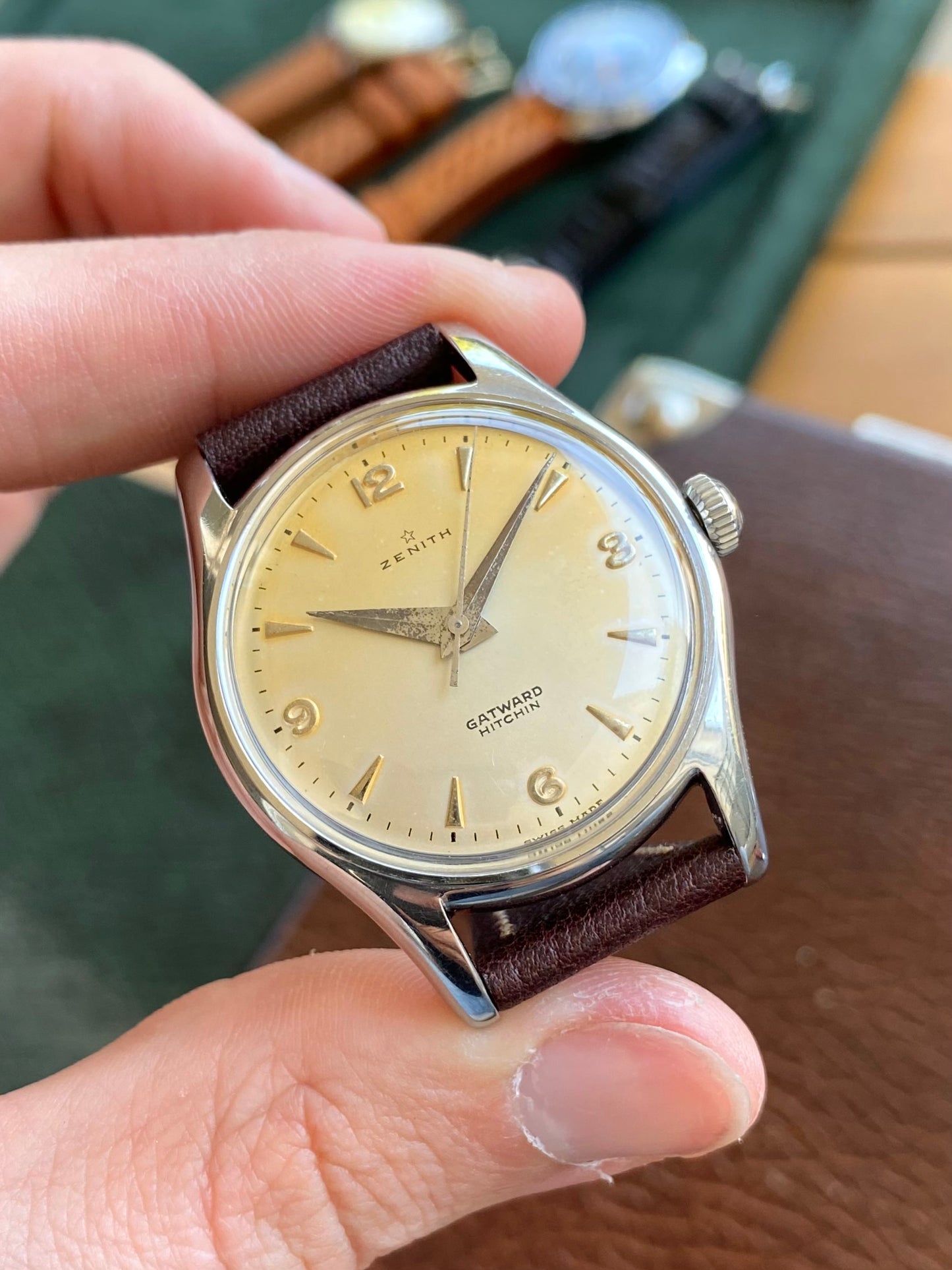 Zenith Pilot - Double Signature Gatward Hitchin - Cal. 120 Montre Vintage Mécanique 1950