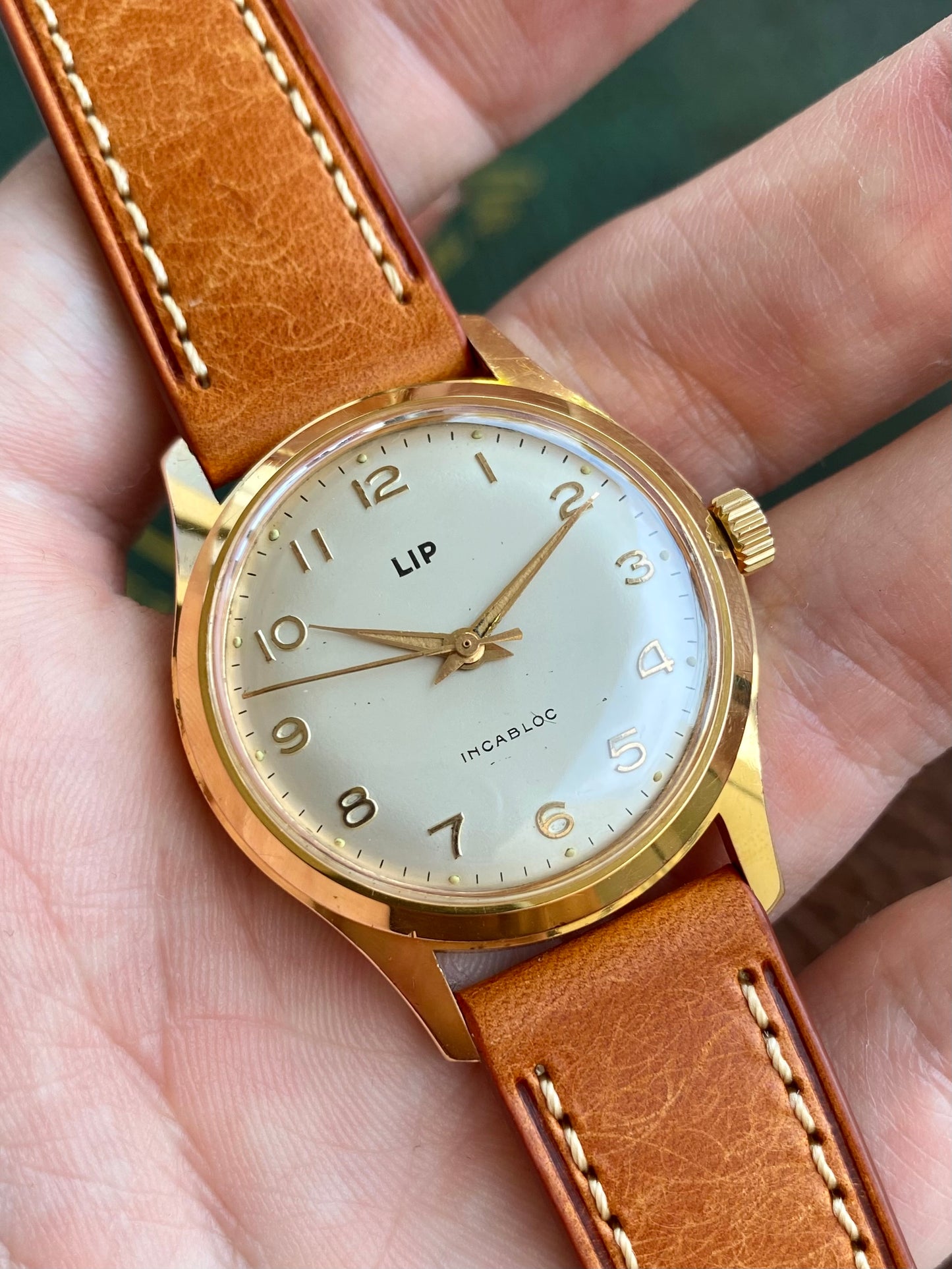 LIP France R23 Montre Vintage Mécanique Plaqué Or 1960